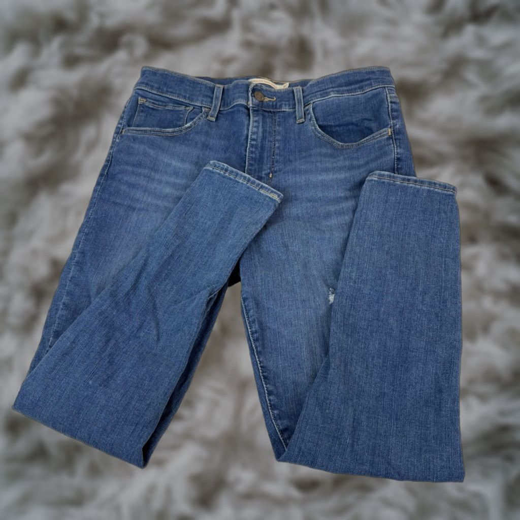Levi's Levi's 720 High Rise Super Skinny Jeans Womens 30 Blue Denim Distressed Ankle Jeans 5-Pocket Design Slim Zip Fly Womens Size 30" / US 8 / IT 44 - 1 Thumbnail