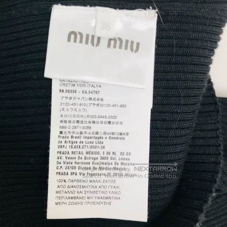 Miu Miu Miu Miu 36 Diamond wool cardigan Size S / US 4 / IT 40 - 3 Thumbnail