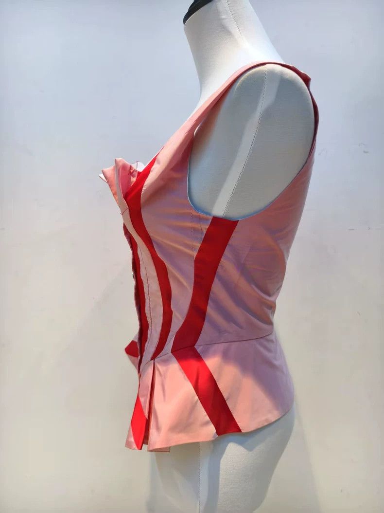 Vivienne Westwood Vivienne Westwood Pink striped bra vest Size XS / US 0-2 / IT 36-38 - 3 Thumbnail