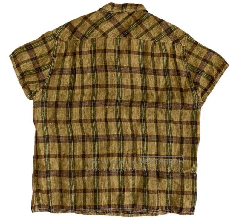 Kapital Kapital Linen brown green plaid shirt Size US XS / EU 42 / 0 - 4 Thumbnail
