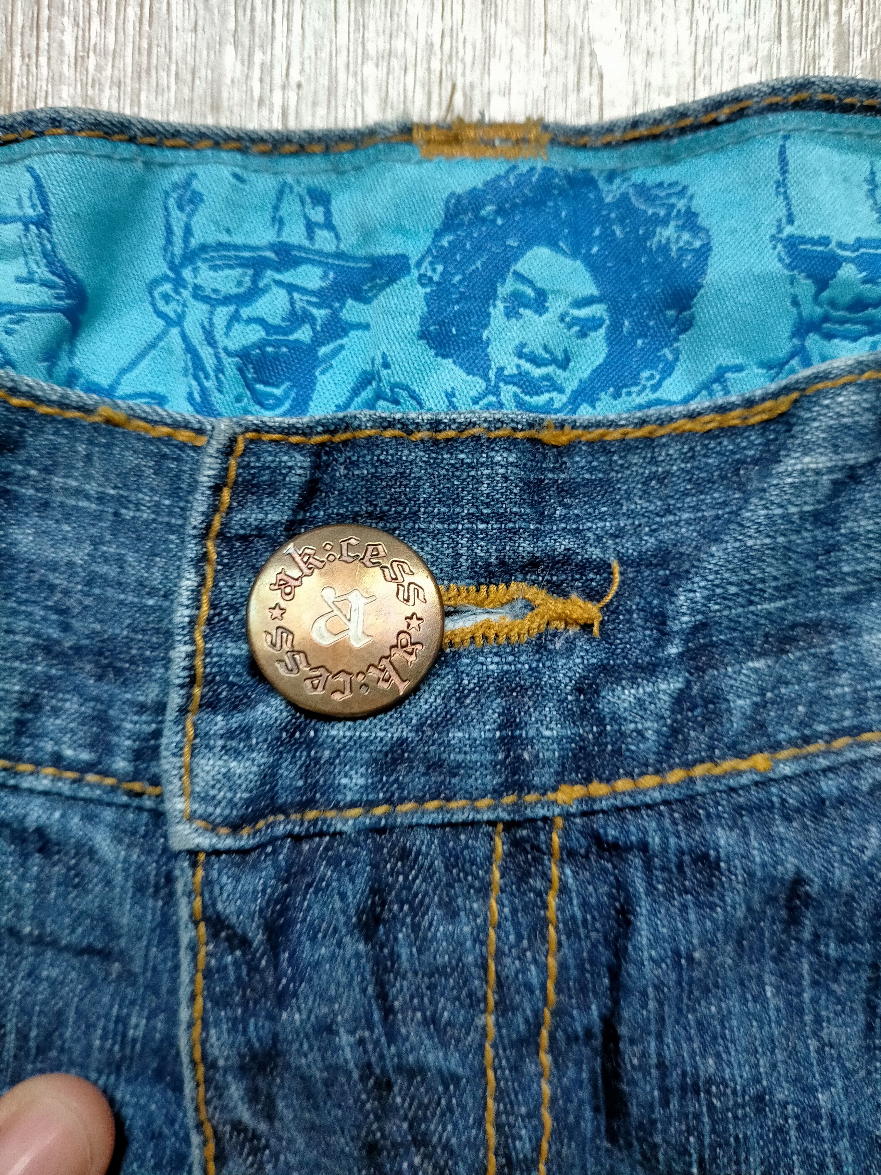 JNCO × Japanese Brand Akcess Baggy Vtg 90s Hip Hop Skate Style Denim Size US 34 / EU 50 - 19 Thumbnail