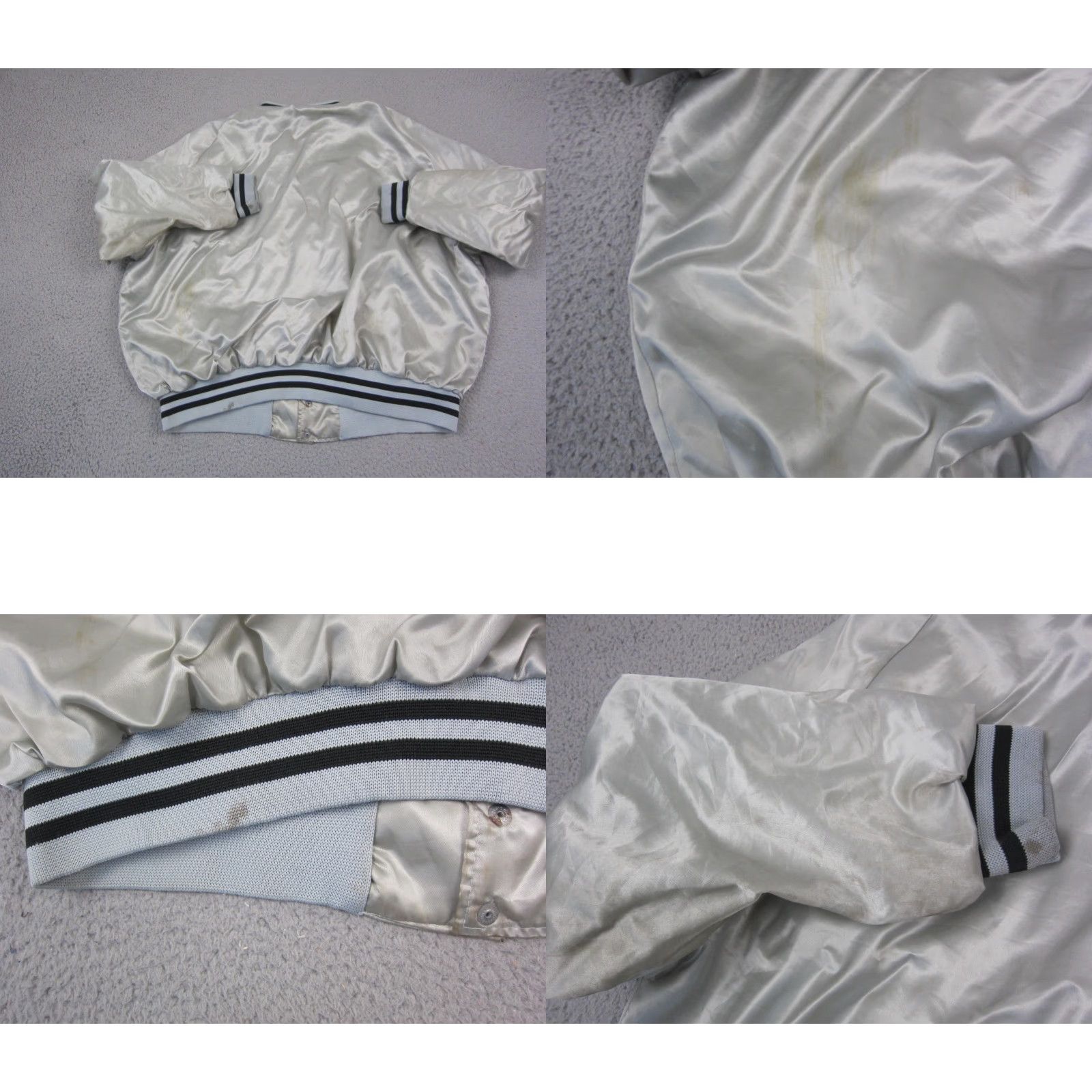 Vintage VINTAGE Hilton Varsity Jacket Mens 4XL White Satin Bomber 80s USA Size US XXL / EU 58 / 5 - 9 Thumbnail