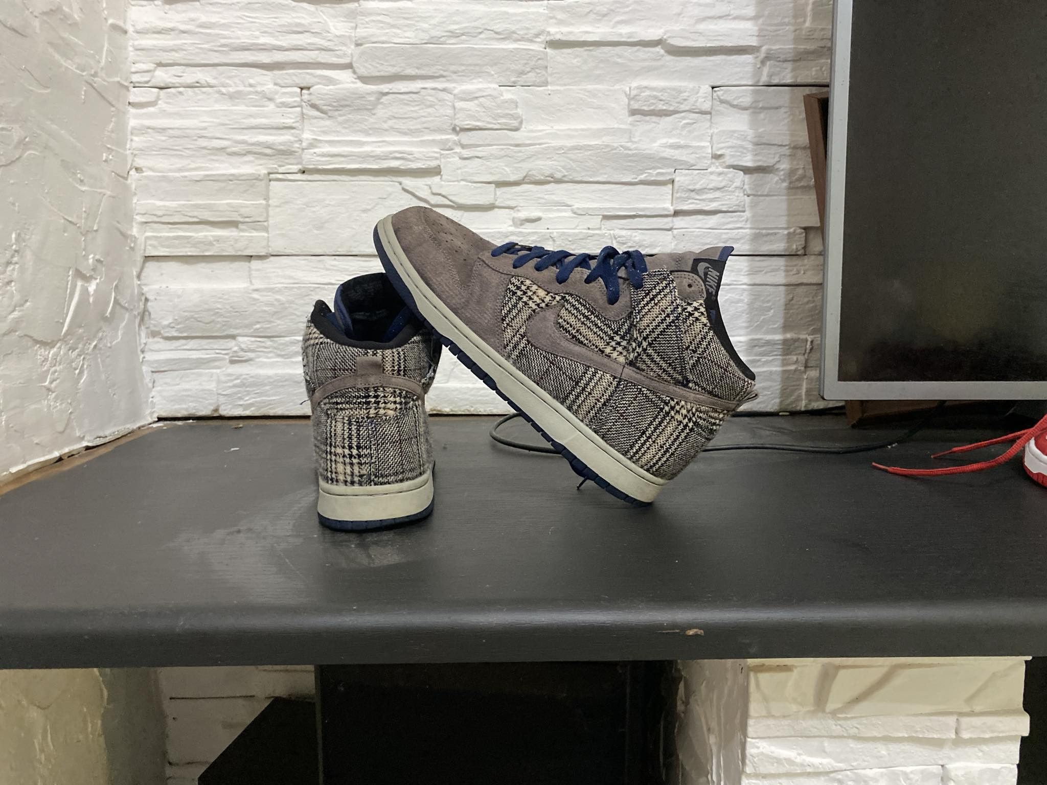 Japanese Brand × Nike × Vintage Nike dunk high tweed pack vintage y2k 90s Size US 10.5 / EU 43-44 - 1 Thumbnail