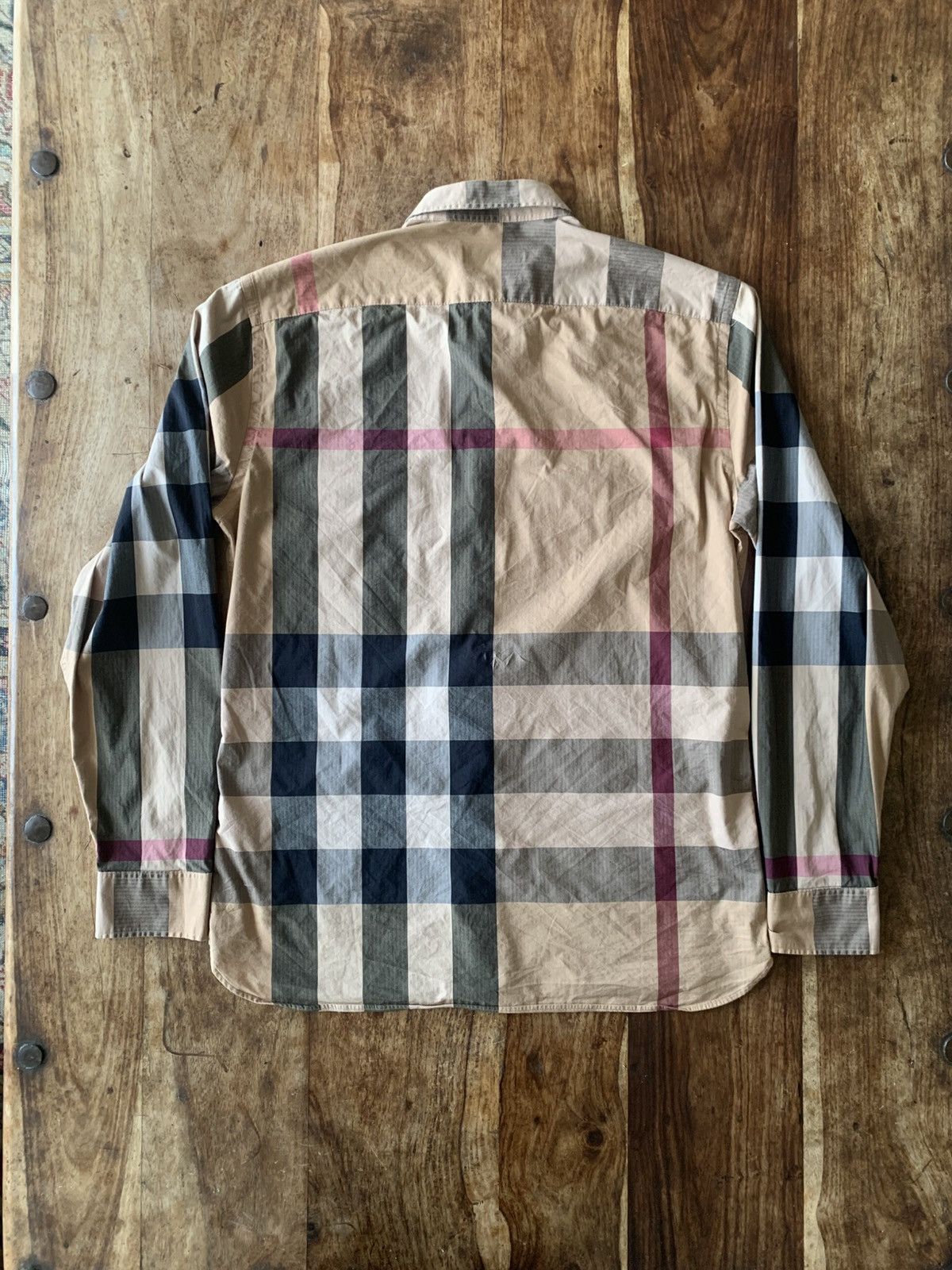 Burberry Vintage Burberry London Classic Tan Checkered Shirt Size US M / EU 48-50 / 2 - 2 Thumbnail