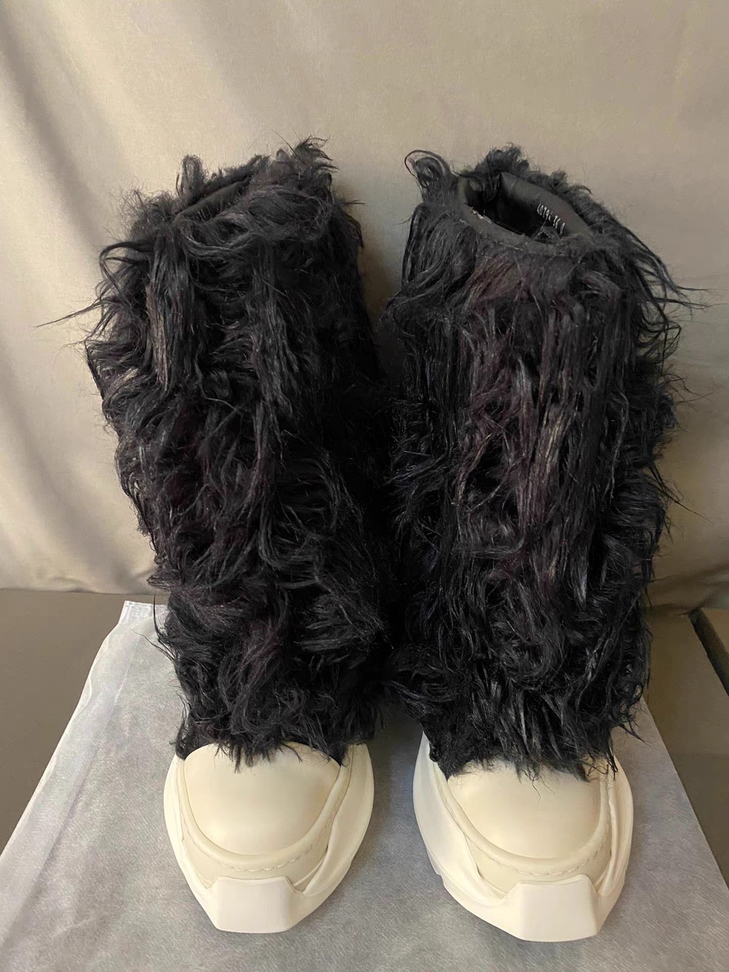 Rick Owens 22FW Furry Platform Elephant Boots