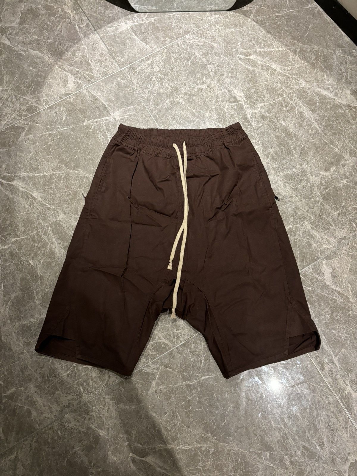 Rick Owens Pale green corduroy rick Owen pod shorts | Grailed