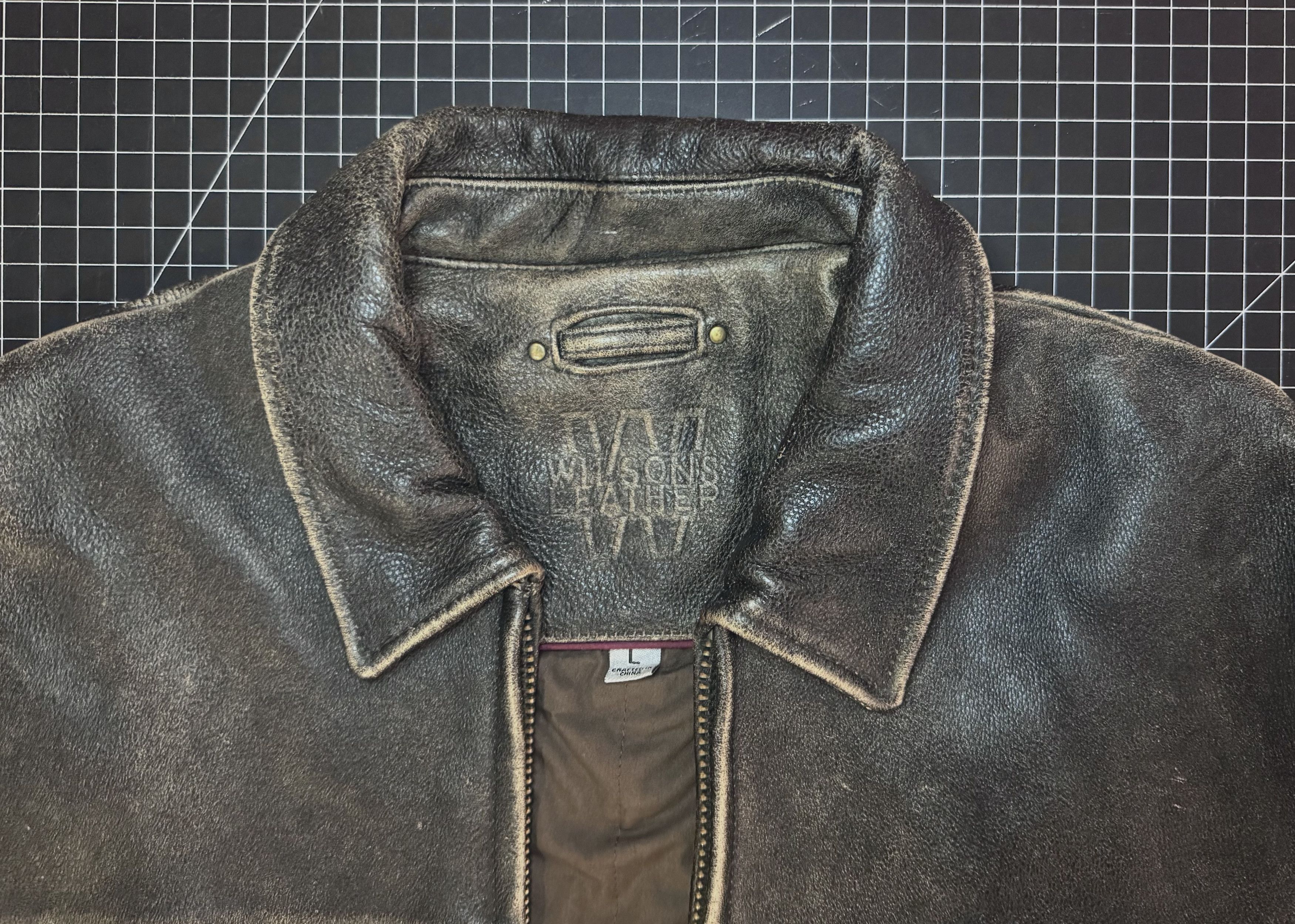 Vintage Distressed Leather Jacket Size US L / EU 52-54 / 3 - 4 Thumbnail