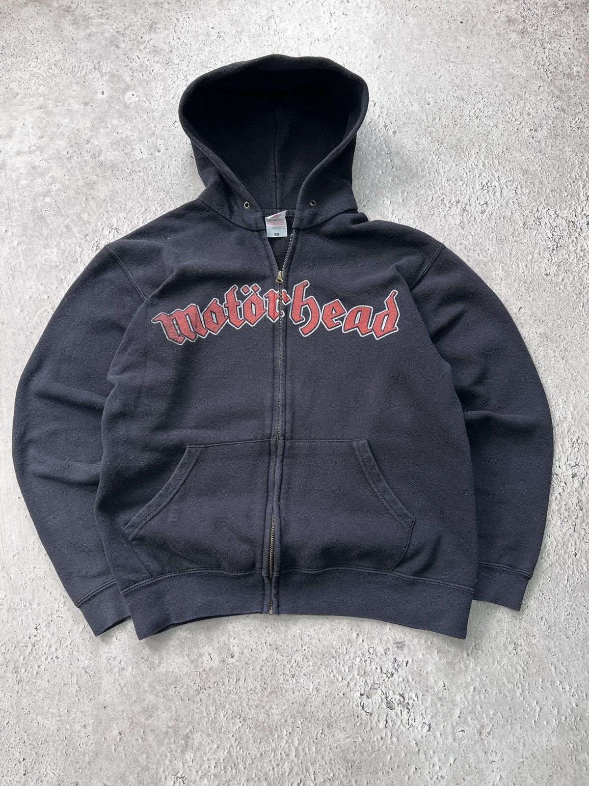 Band Tees × Vintage Vintage 90's Motorhead hoodie zip rock band Motörhead Size US S / EU 44-46 / 1 - 1 Thumbnail