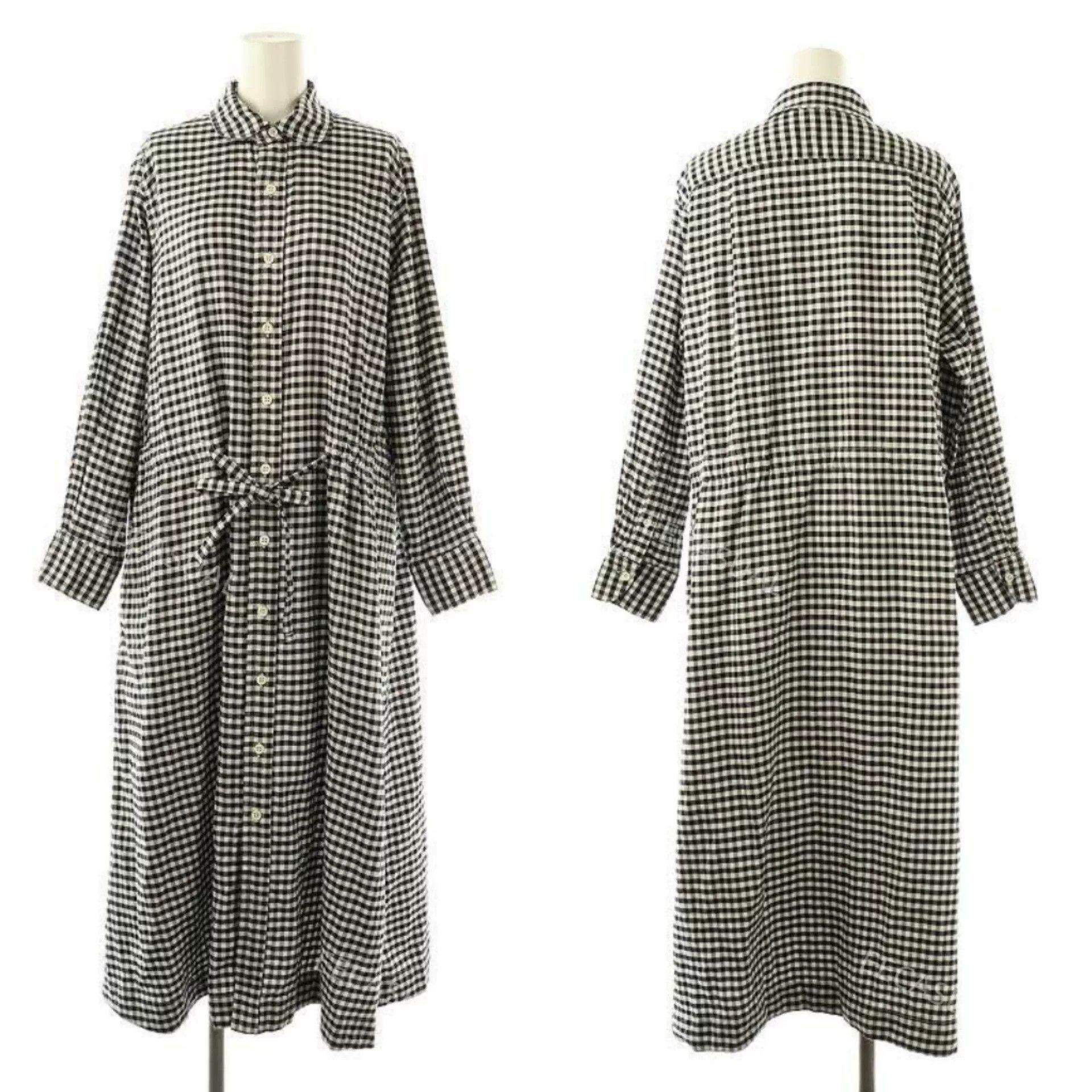 45rpm Black and White Gingham Shirt Dress Size M / US 6-8 / IT 42-44 - 1 Thumbnail