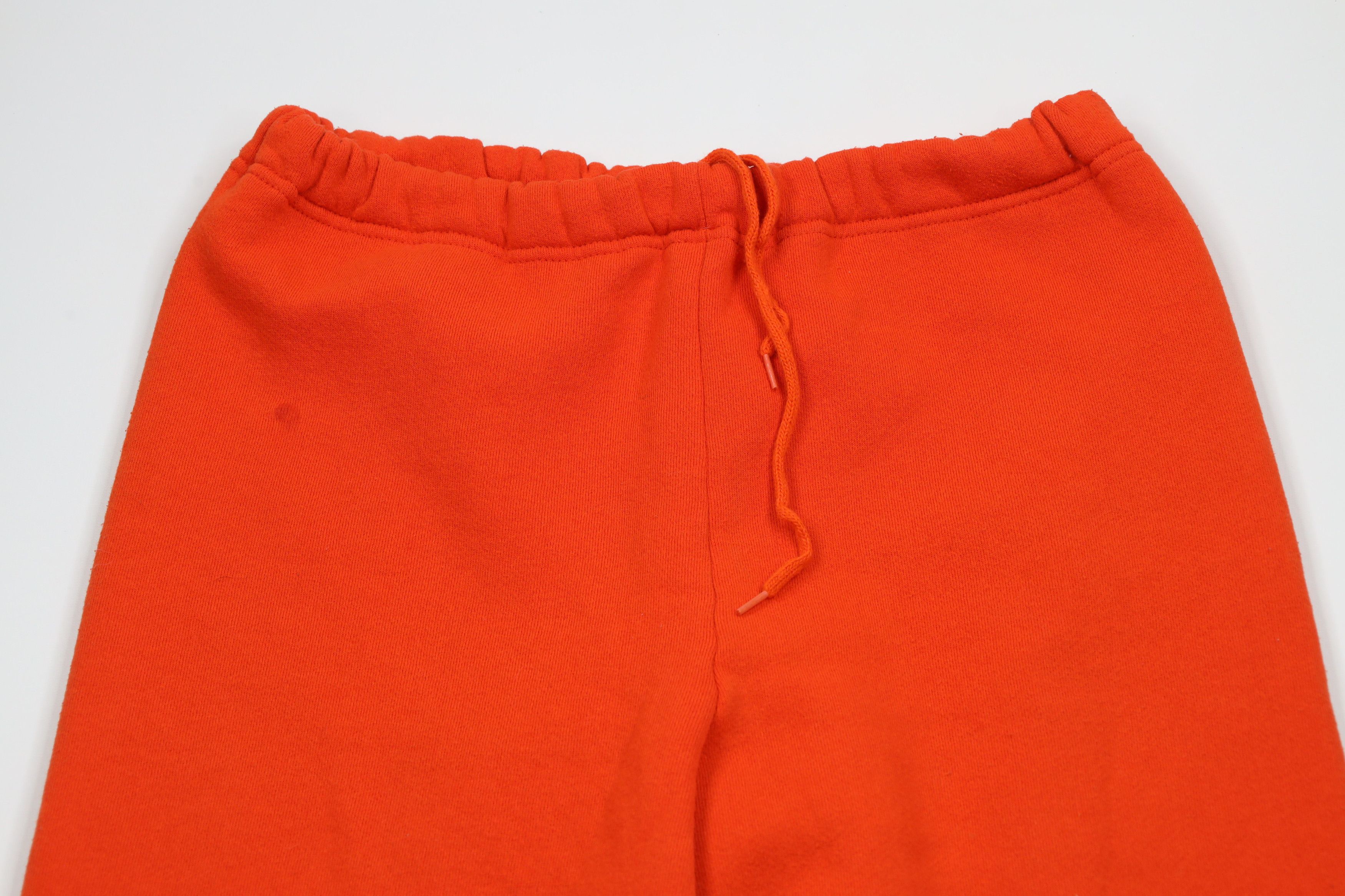 Vintage Vintage 90s Streetwear Heavy Sweatpants Joggers Orange USA Size US 38 / EU 54 - 2 Thumbnail