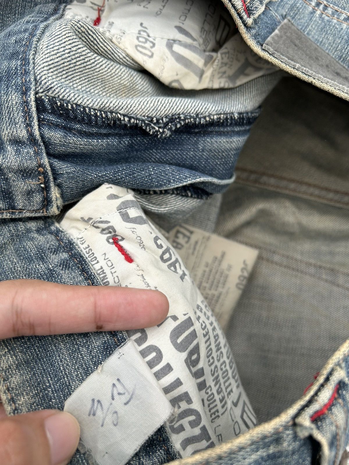 Kapital VINTAGE FUBU JEANS STREETWEAR DIRTY DENIM JEANS Size US 30 / EU 46 - 10 Thumbnail