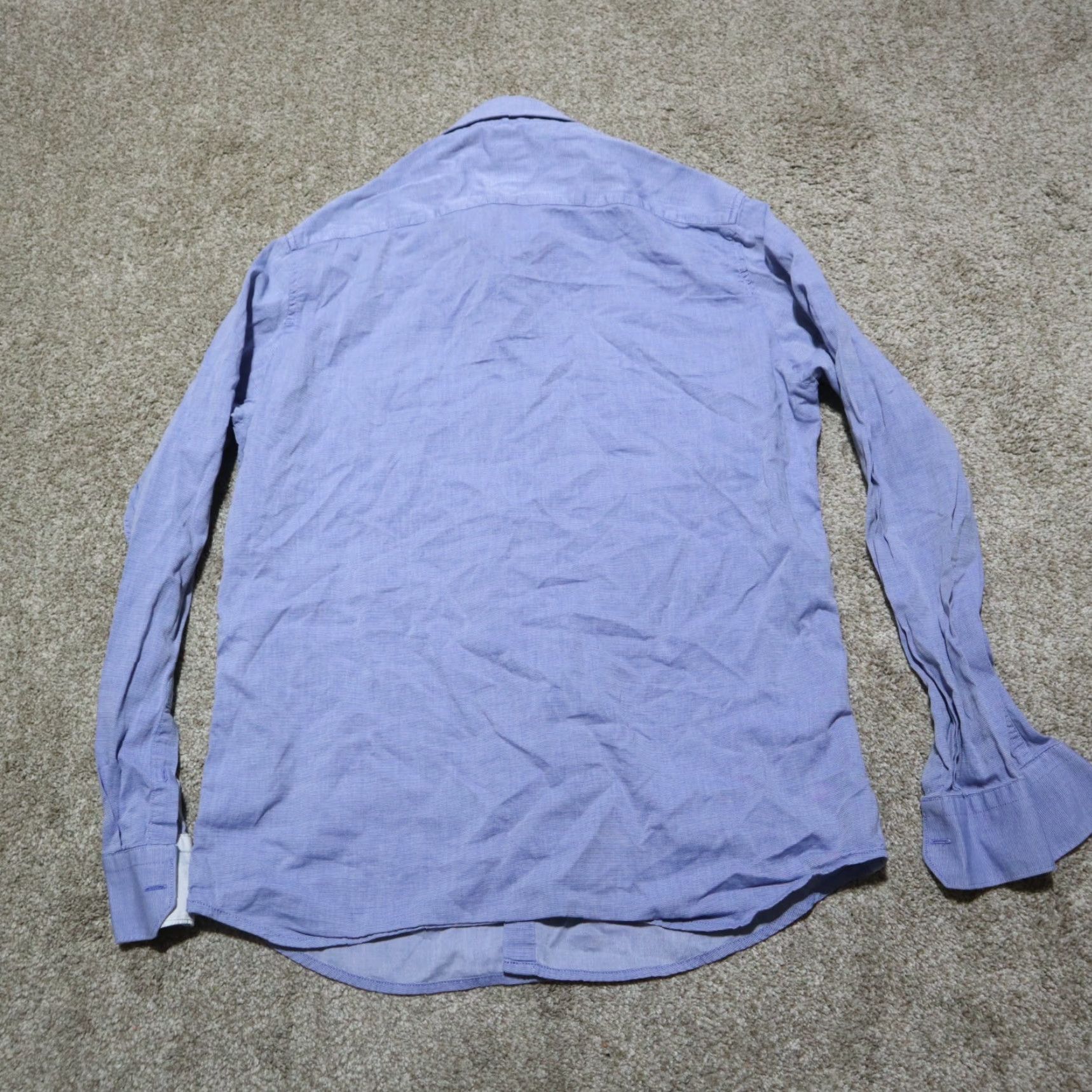 Van Heusen Van Heusen Sport Shirt Button-Up Long Sleeve Adult Men's Size 15.5 40 Blue Size 42R - 8 Thumbnail