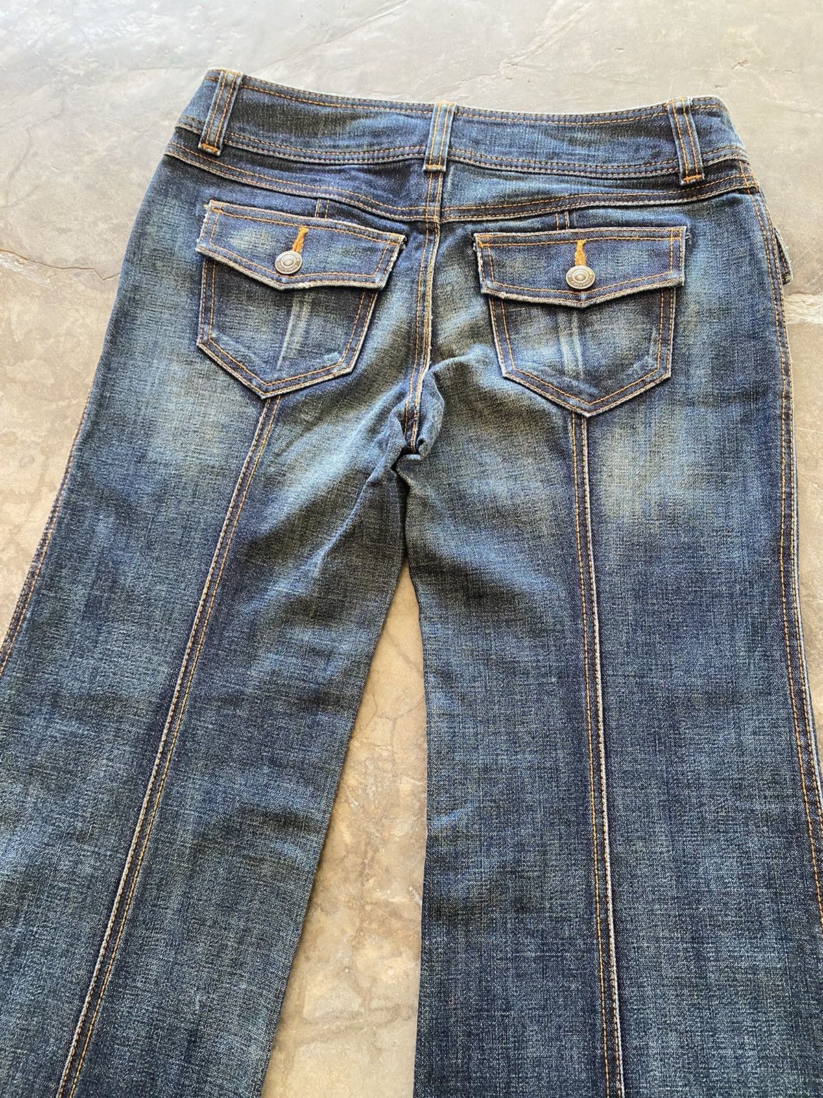 Hysteric Glamour × Japanese Brand Flare Jeans Kumikyoku Low Rise Wide Leg Baggy Size US 30 / EU 46 - 6 Thumbnail
