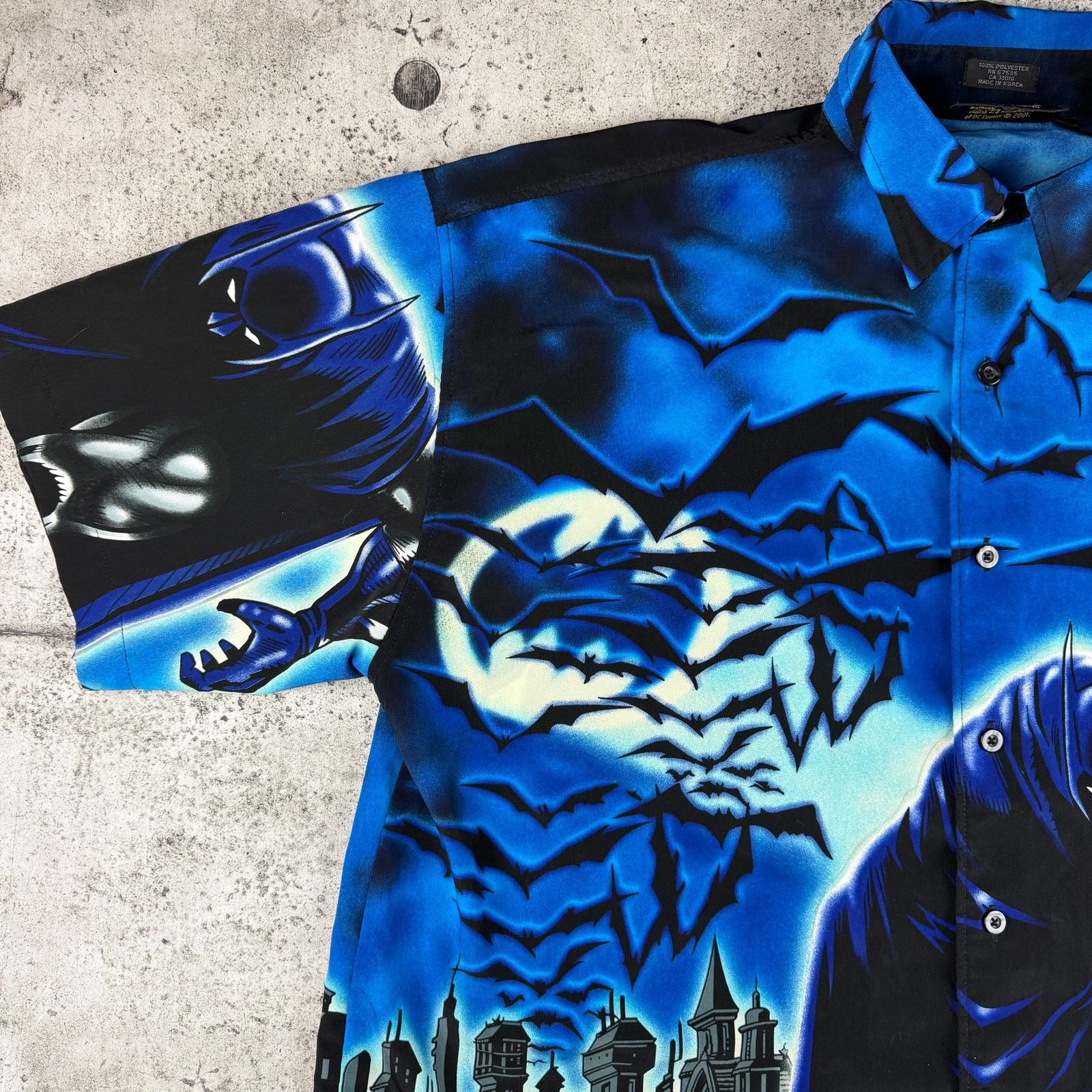 DC Comics Vintage Batman Y2K Button Up Shirt Size Large 2001 Size US L / EU 52-54 / 3 - 5 Thumbnail