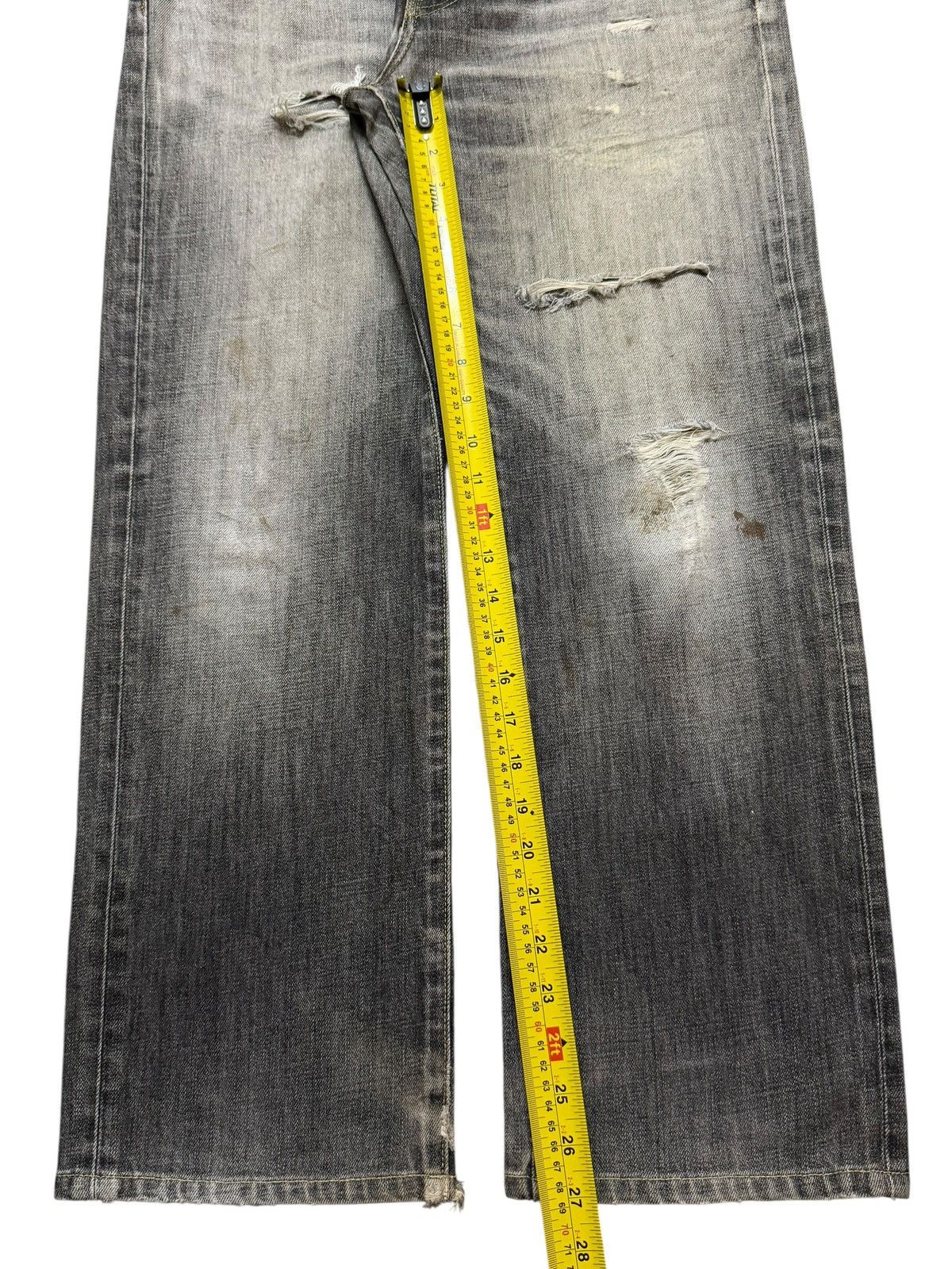 Uniqlo Vintage Y2K Japanese Uniqlo Faded Wash Distressed Wide Leg Size US 33 - 10 Thumbnail