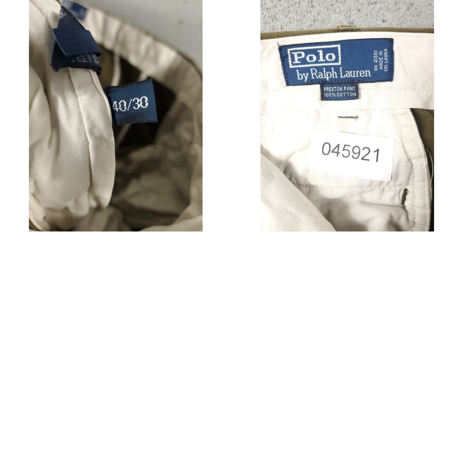 Ralph Lauren Ralph Lauren Chino Pants Mens 40x28 Beige Flat Front Casual Trousers Size US 40 / EU 56 - 8 Thumbnail