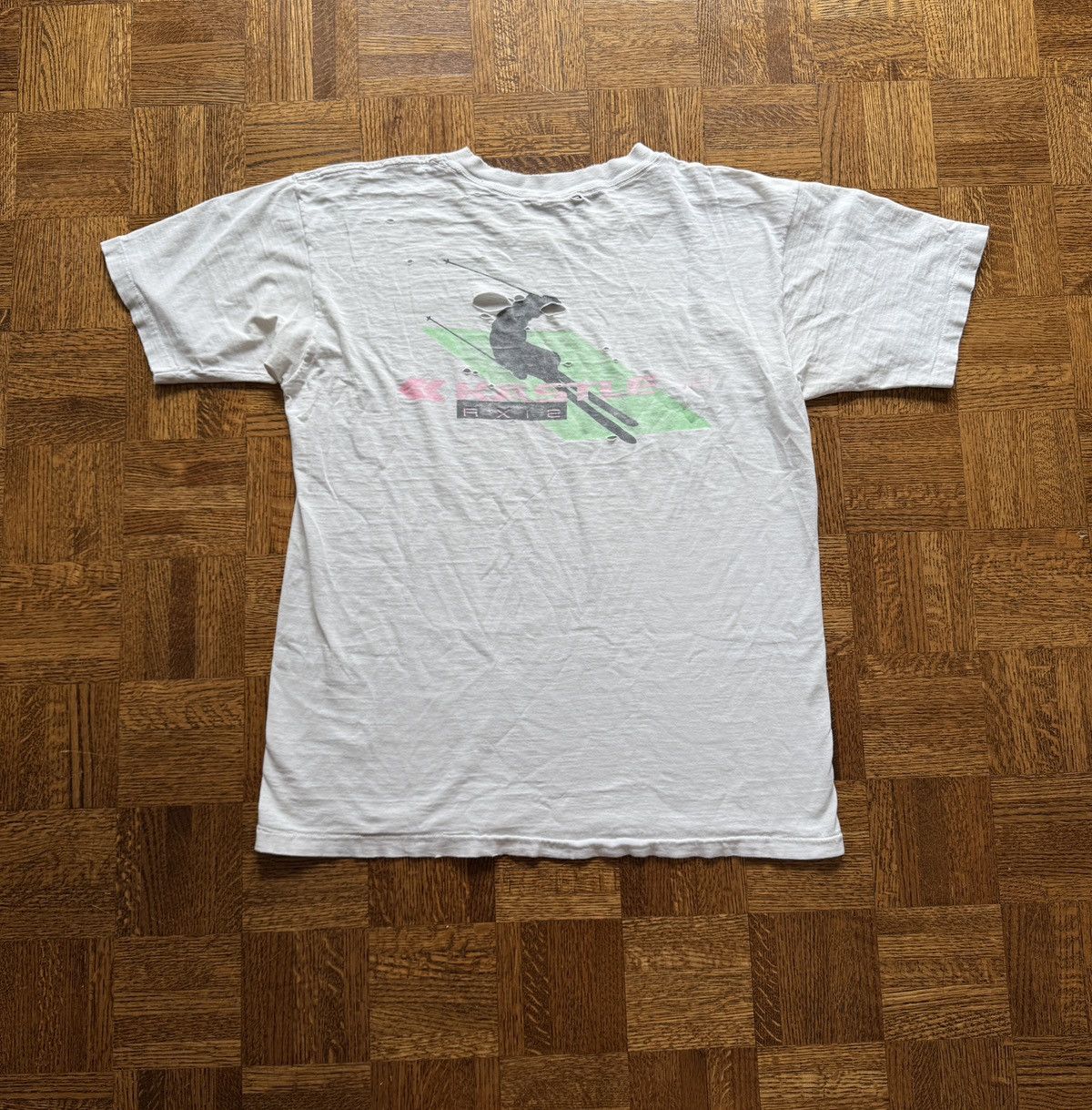 Vintage Vintage 90s Kastle Ski Gear Distressed Graphic Tee Size US XL / EU 56 / 4 - 1 Thumbnail