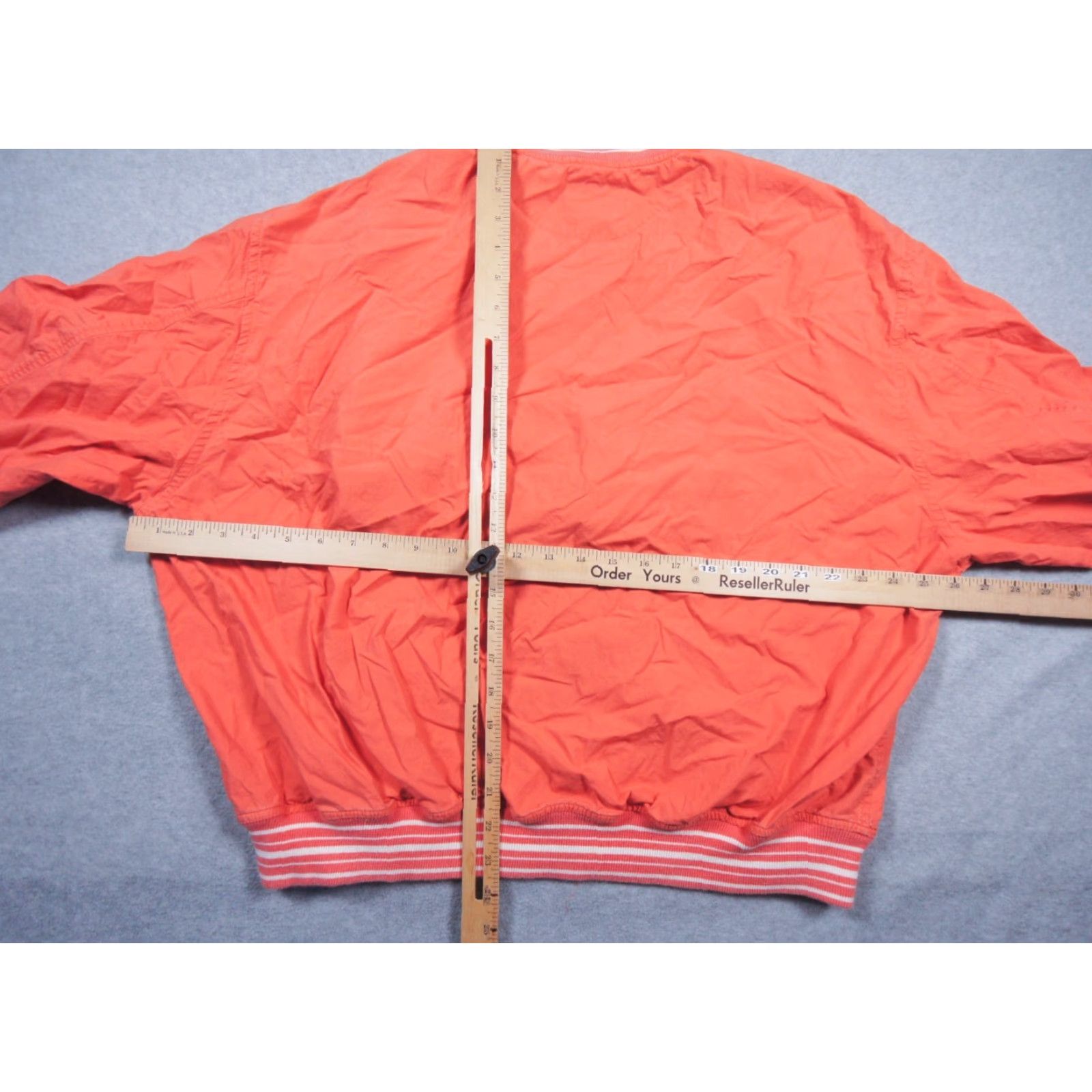 Banana Republic VINTAGE Banana Republic Jacket Mens Large Bomber Coat Zip Up Cotton Safari All Seasons Orange 90s Mens Size US L / EU 52-54 / 3 - 7 Thumbnail