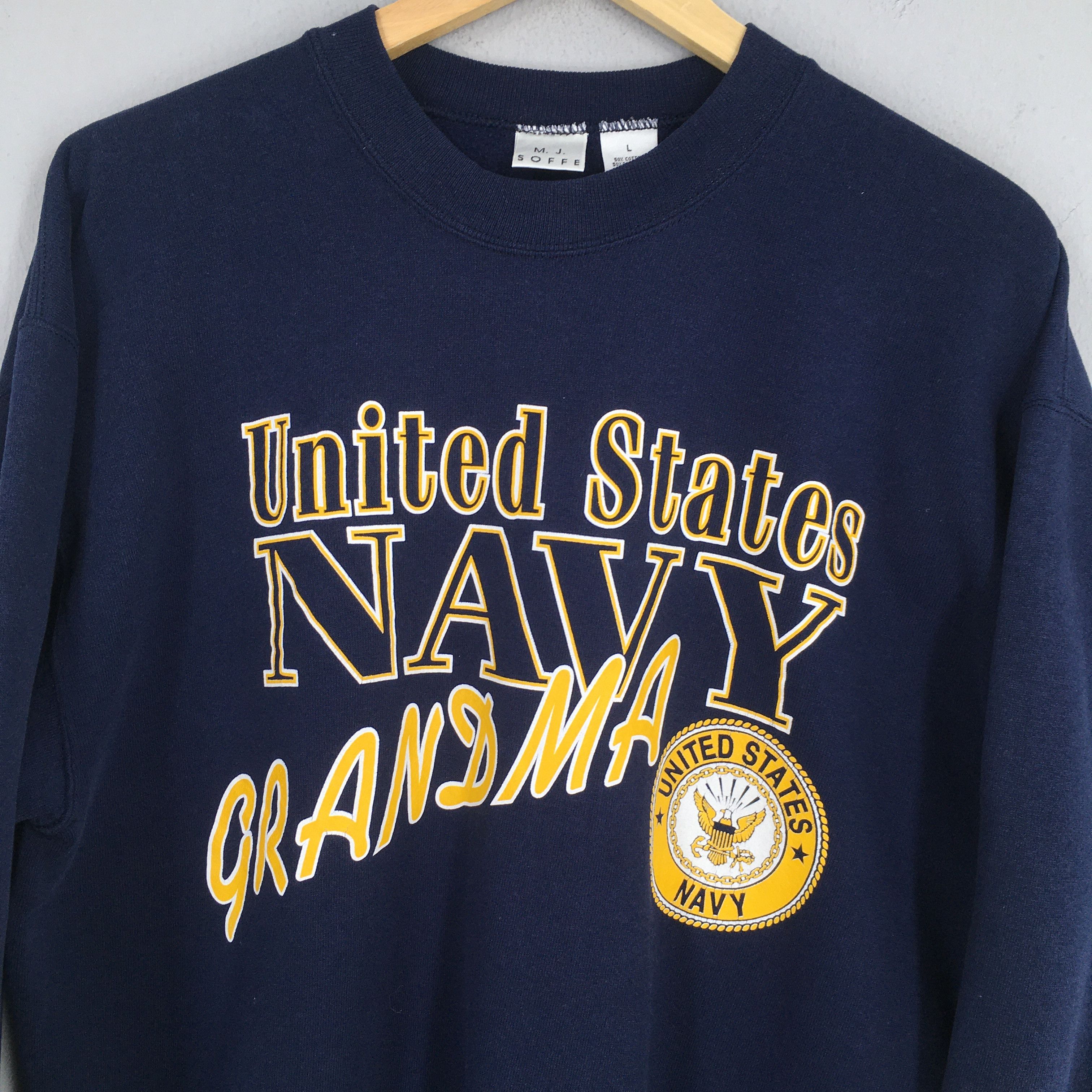 Vintage Vintage 90s United States Navy Grandma Sweatshirt Large Size US L / EU 52-54 / 3 - 2 Thumbnail