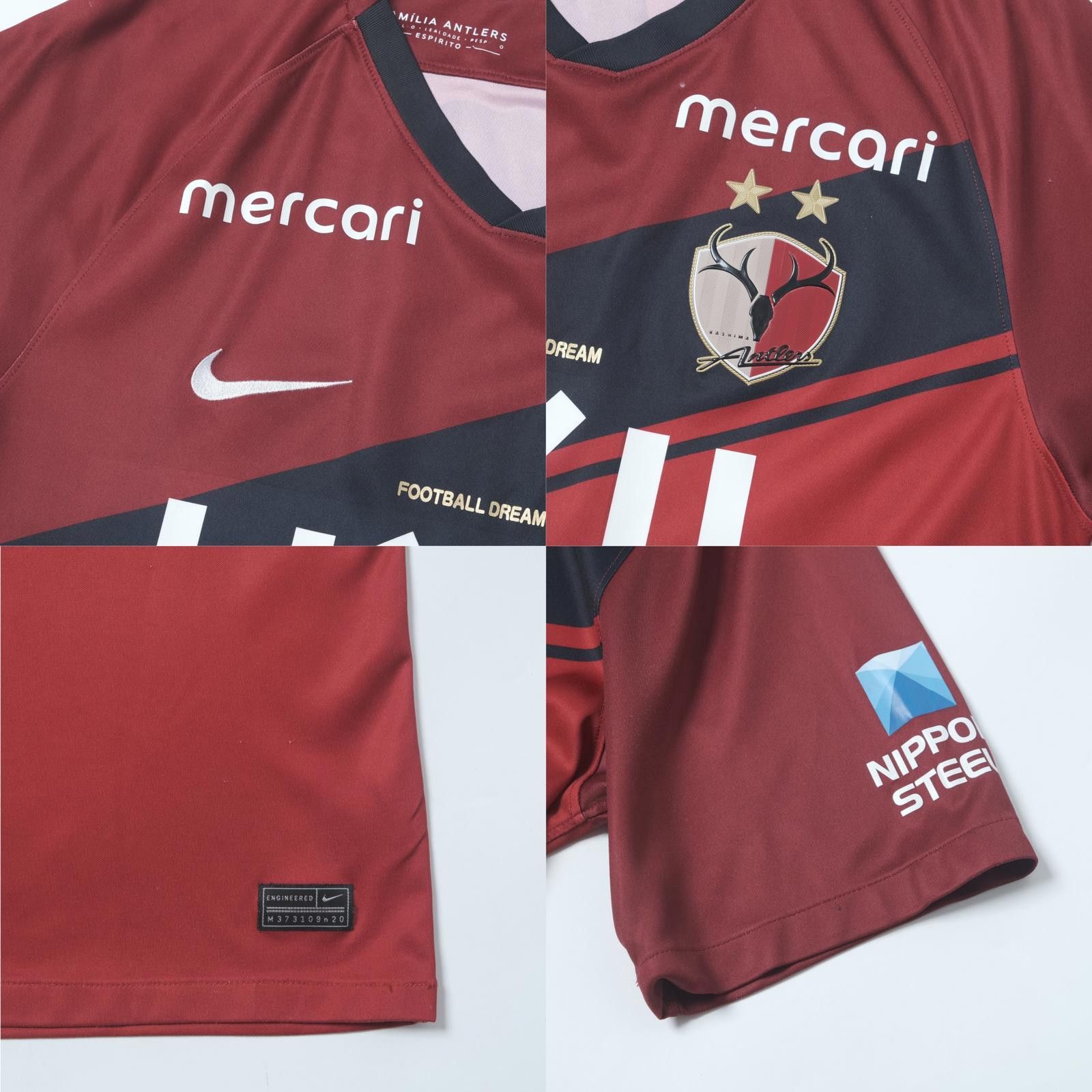 Nike 2020/21 Kashima Antlers Home Shirt J-League (M) Size US M / EU 48-50 / 2 - 5 Thumbnail