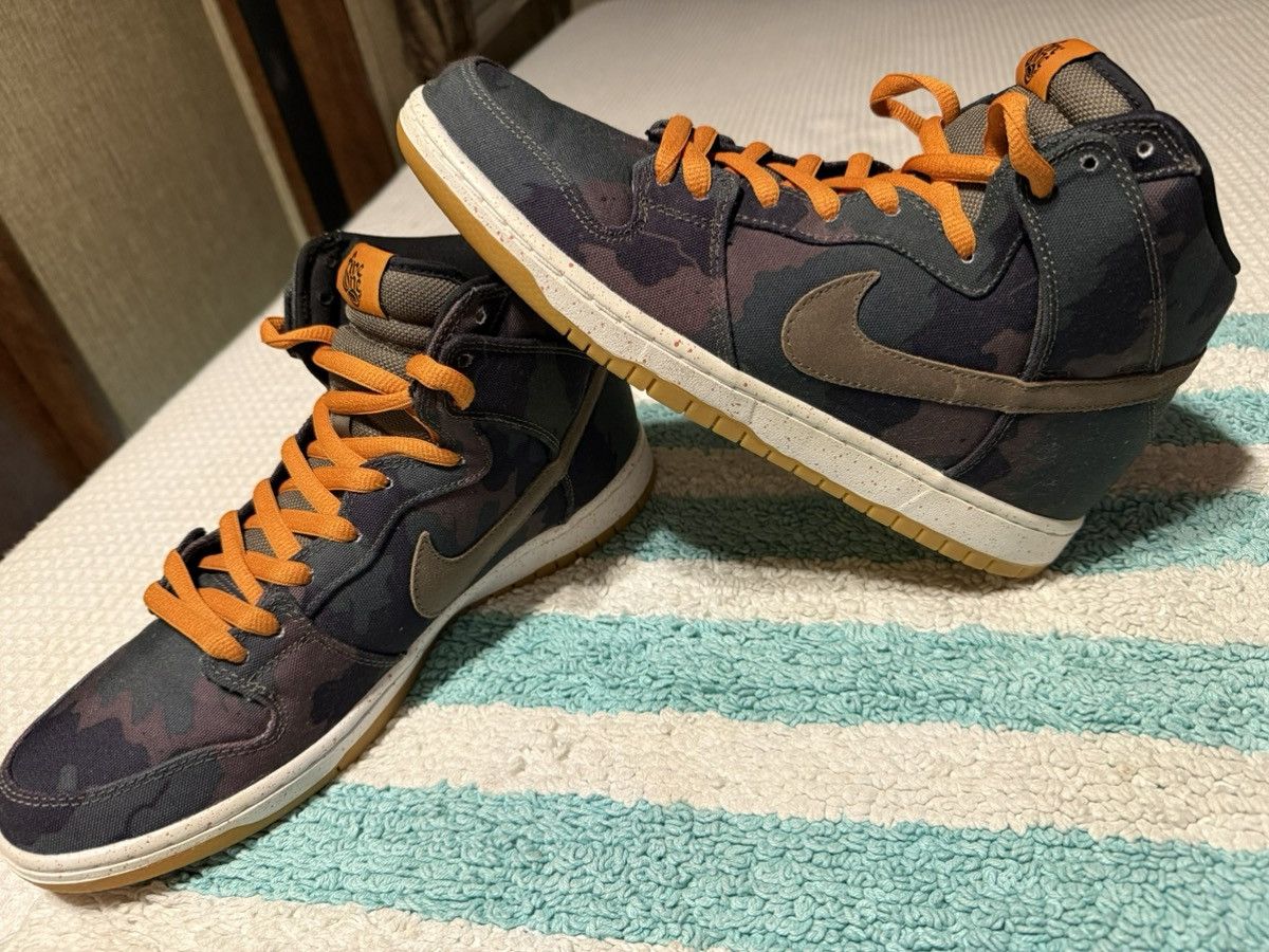 Nike Nike “FiveOneO” SB Dunk Hi Camo 510, VVNDS! Tried-on once! Size US 11.5 / EU 44-45 - 1 Thumbnail