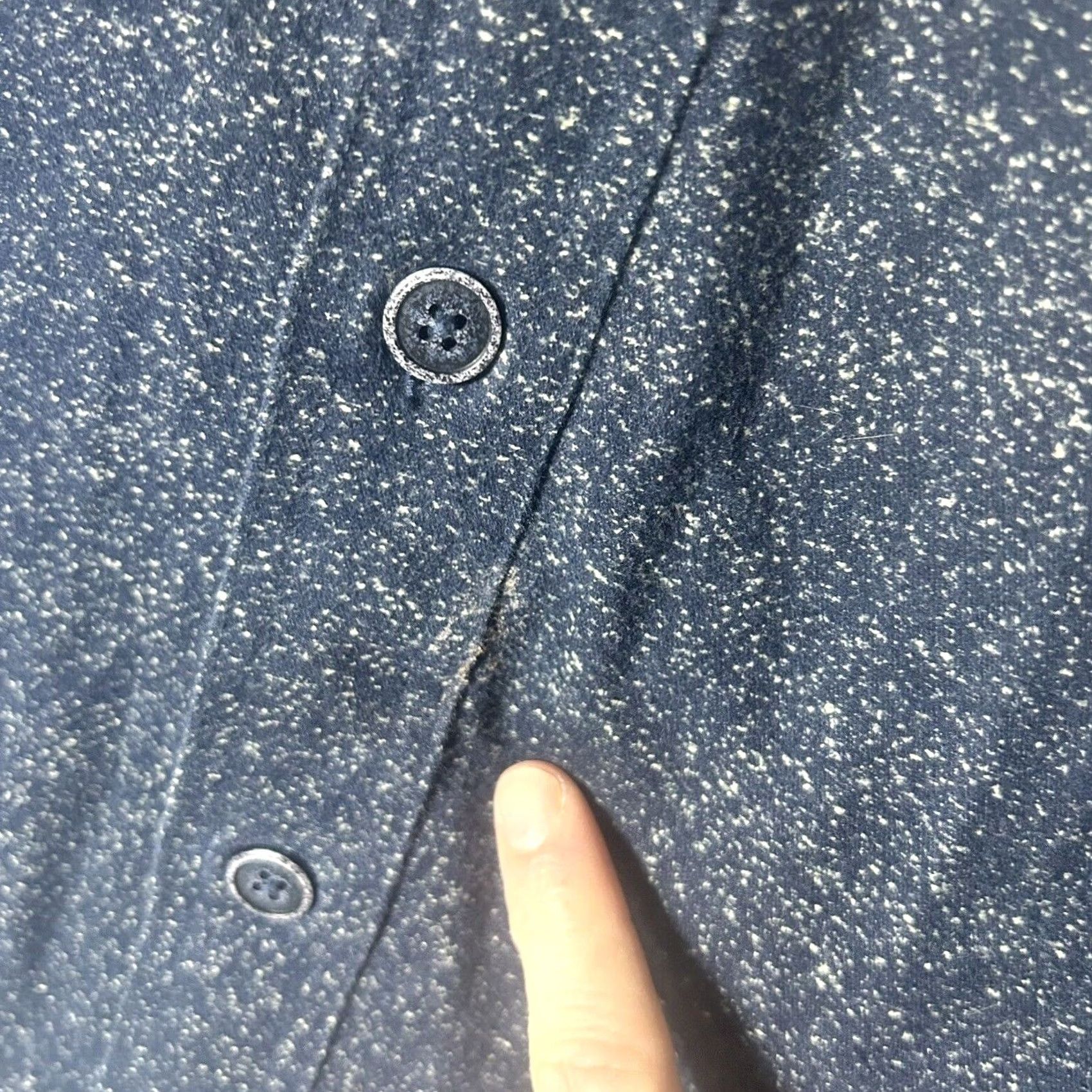 Vintage Foundry Freedom Shirt Men's Large Heather Blue Chamois Button Up Flannel Size US L / EU 52-54 / 3 - 2 Thumbnail