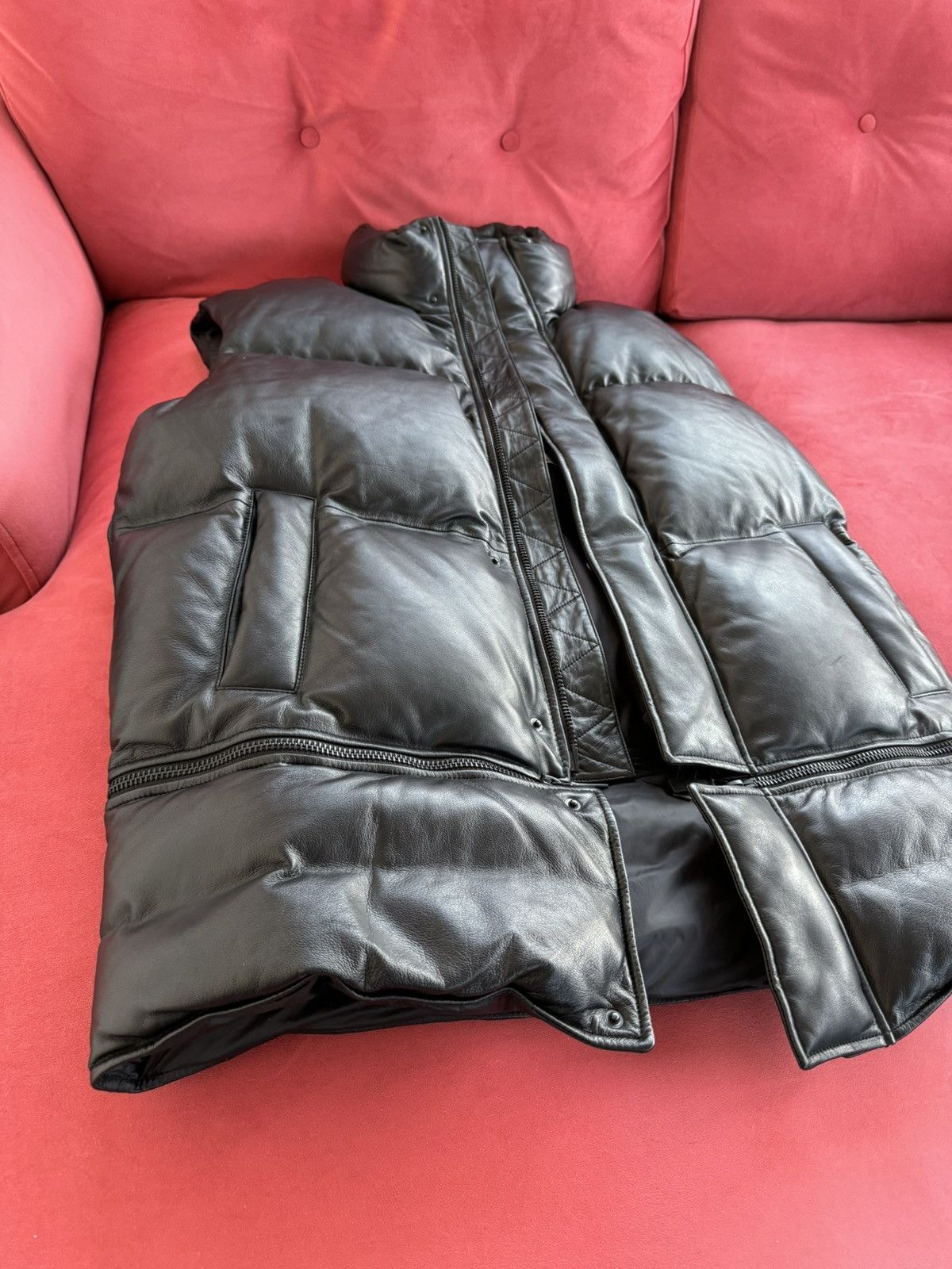 Emporio Armani Emporio Armani black lamb skin puffer, duck down, size XXL Size US XXL / EU 58 / 5 - 3 Thumbnail