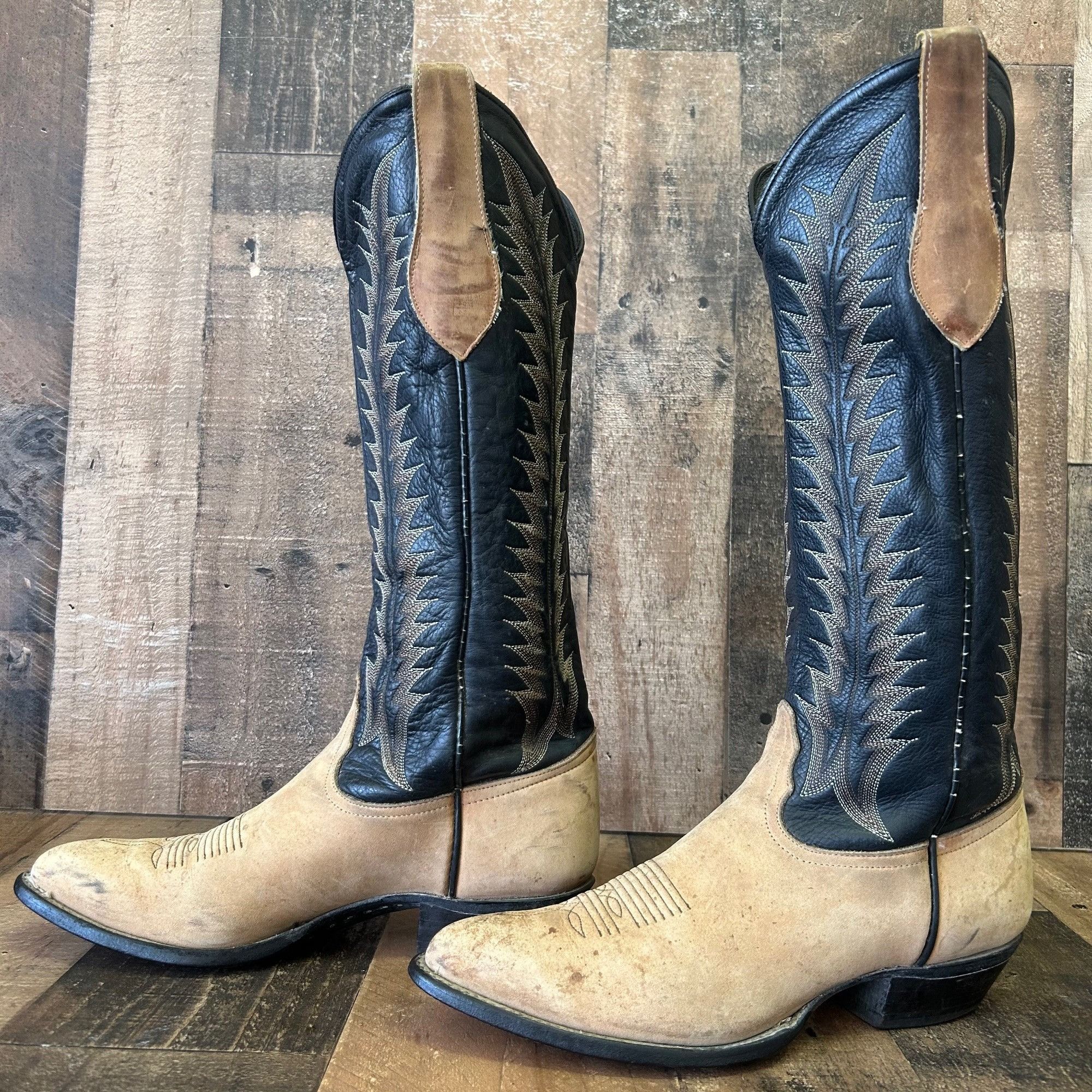 Tony Lama Tony Lama H8599 Vintage Nubuck Cowboy Boots Womens 9 M | Grailed