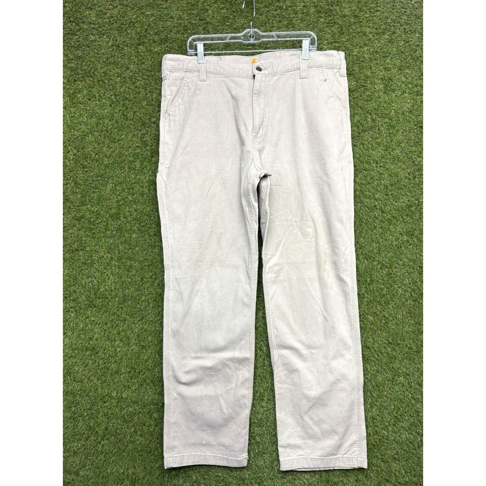 Carhartt Carhartt Pants Mens 40x34 Relaxed Fit Canvas Beige 102291 Workwear Pants Main Selling Point Jeans or Pants? Size US 40 / EU 56 - 2 Thumbnail