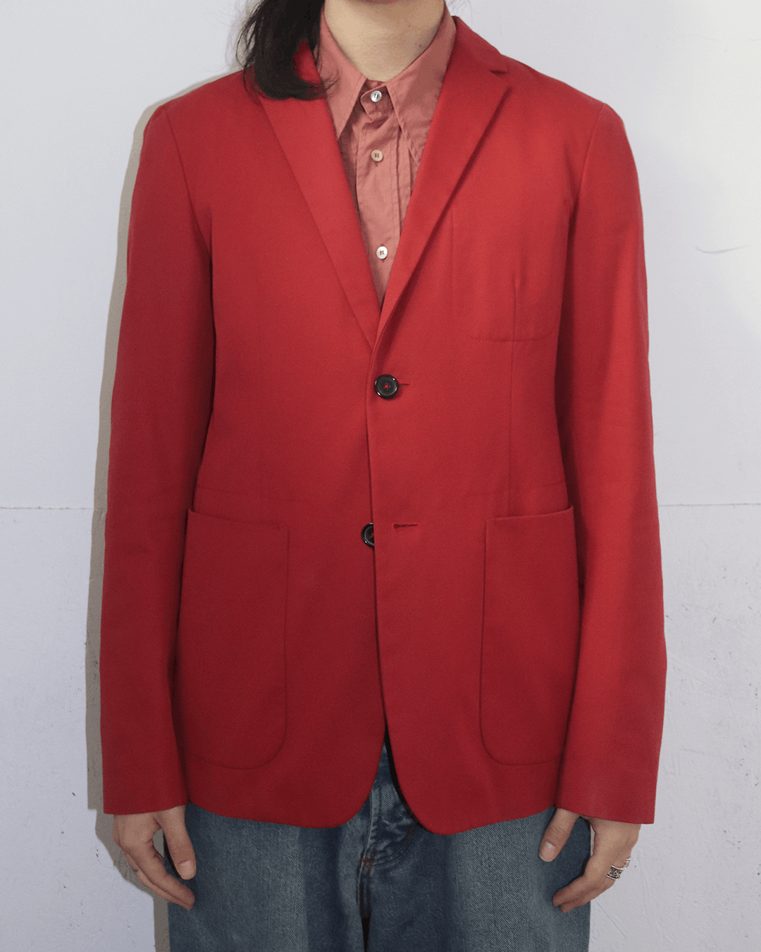 Jil Sander Jil Sander by Jil Sander SS13 Red Blazer Jacket Size US M / EU 48-50 / 2 - 2 Thumbnail