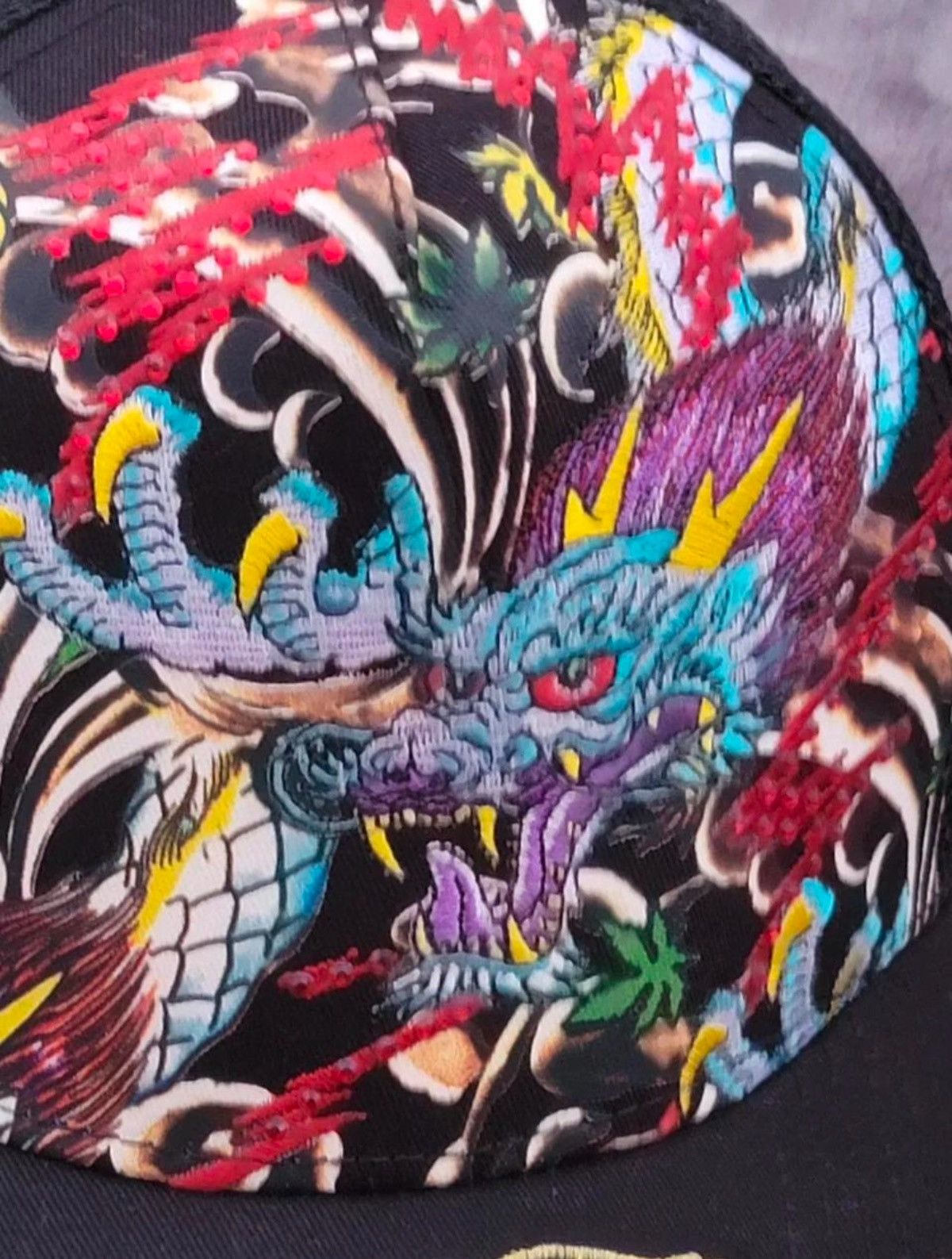 Ed Hardy Rhinestone Dragon Trucker Hat Lot Snapback NWT Size ONE SIZE - 3 Thumbnail