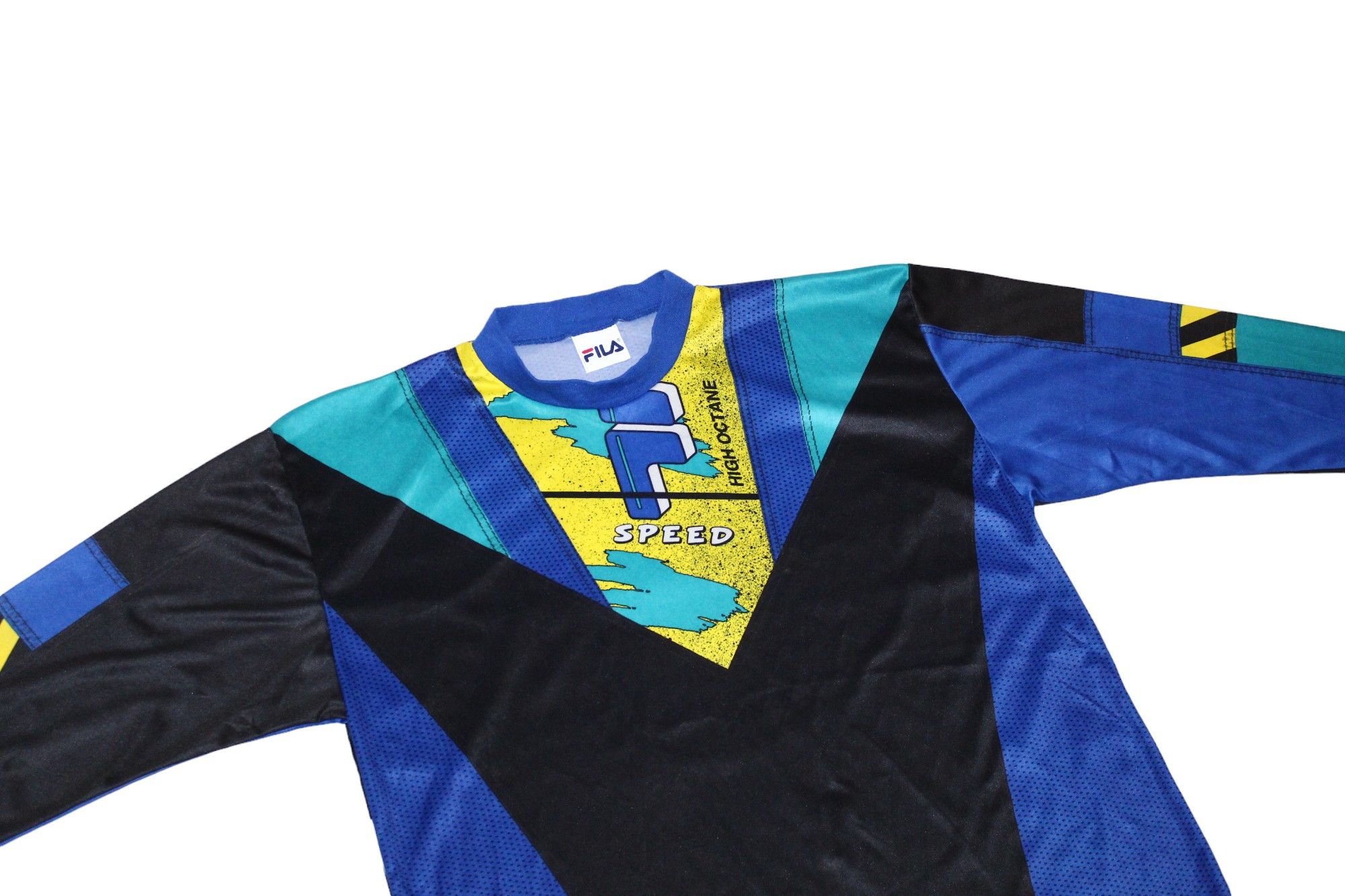 Fila 💥90's USA FILA Speed Spellout Motocross Racing L/S Jersey Size US L / EU 52-54 / 3 - 11 Thumbnail
