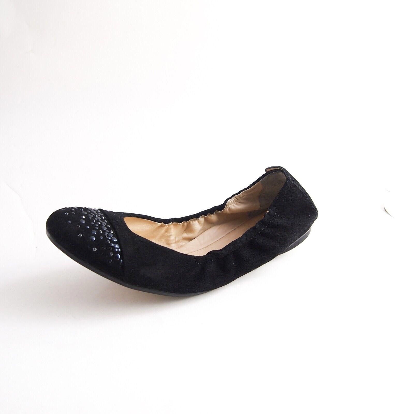 Designer Paul Green Ballet Flats Black Suede Studded US 9.5 UK 7 Size US 9.5 / IT 39.5 - 2 Thumbnail