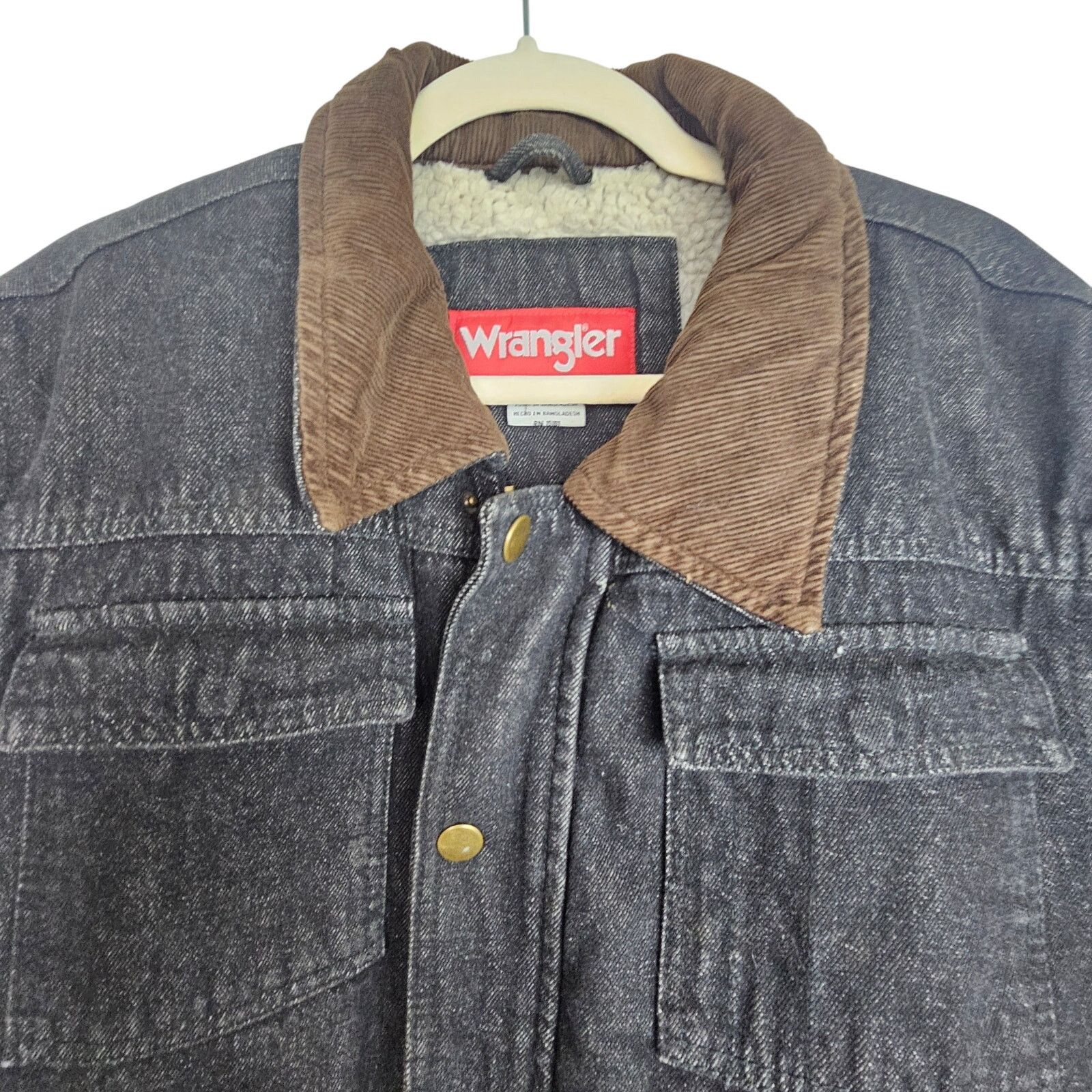 Wrangler Vintage Wrangler Denim Chore Coat Barn Jacket M Sherpa Lined Size US M / EU 48-50 / 2 - 2 Thumbnail