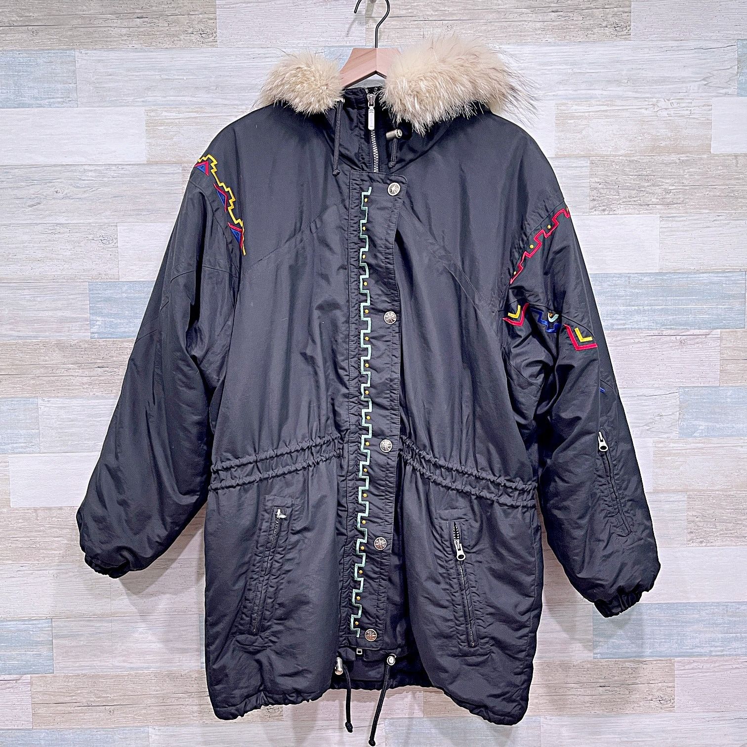 Vintage Kaelin Vintage 90s Long Ski Jacket Black Womens 12 Size XL / US 12-14 / IT 48-50 - 1 Thumbnail