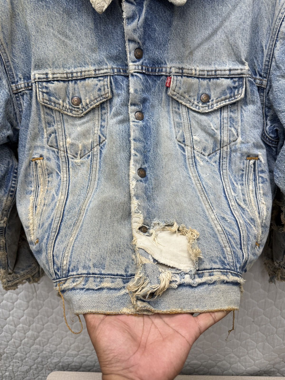 Levi's 🔥🔥💥STEALS VTG LEVIS SHERPA DISTRESSED JACKET Size US M / EU 48-50 / 2 - 13 Thumbnail