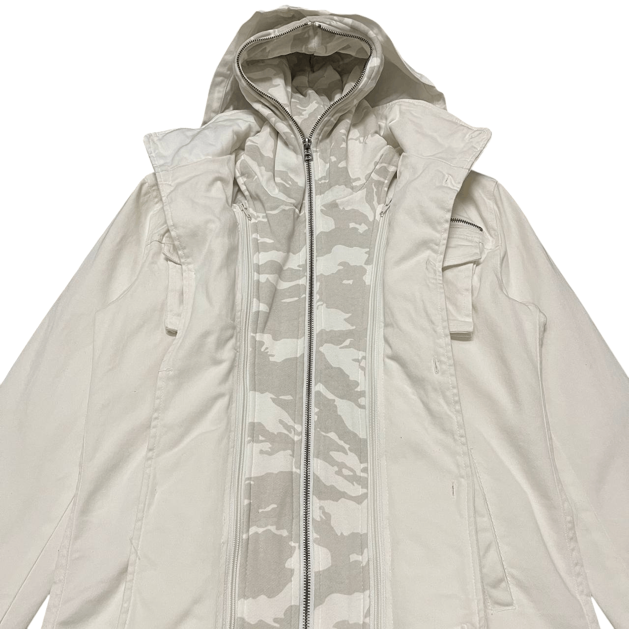 In The Attic Vintage In The Attic Double Hooded Button Full Zipper Jacket Size US L / EU 52-54 / 3 - 7 Thumbnail
