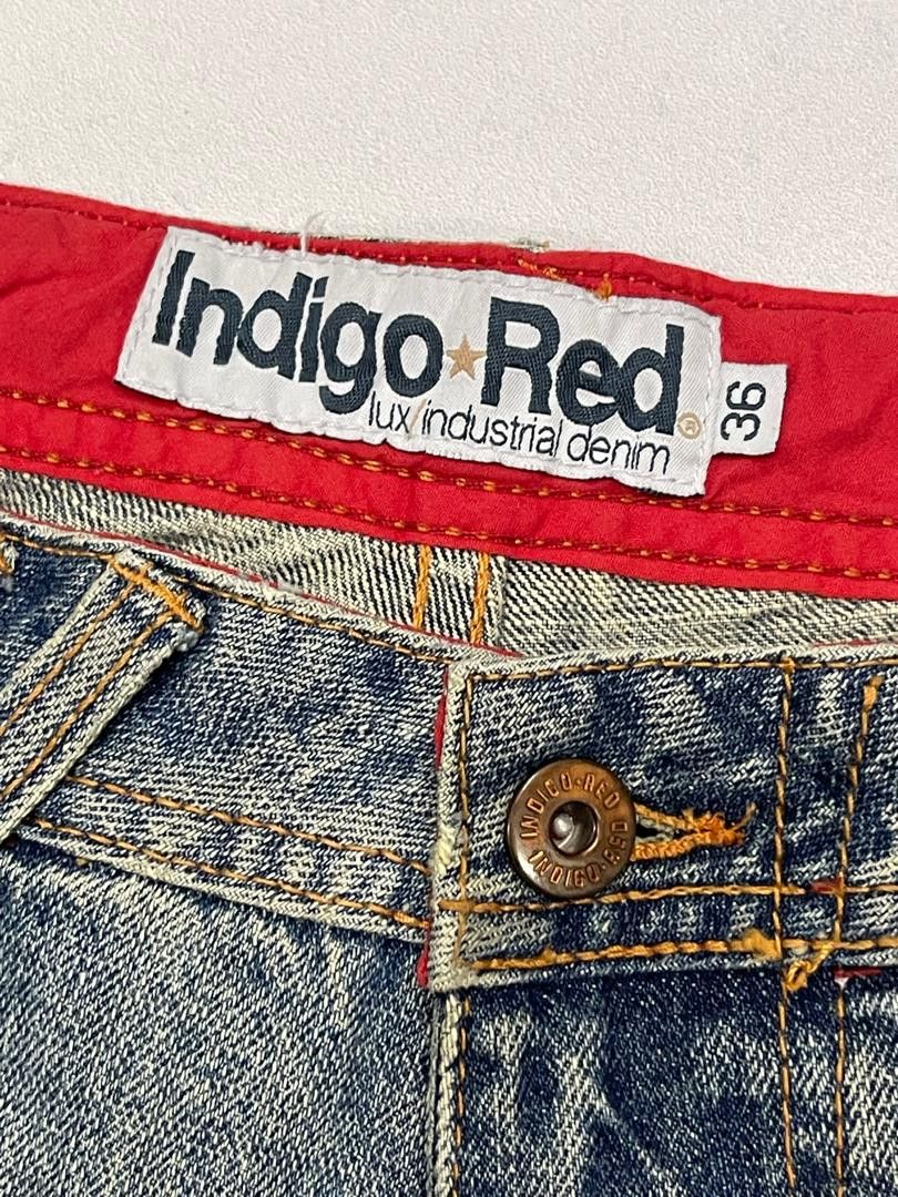 Indigo × Japanese Brand 🔥INDIGO RED DENIM DISTRESSED CARGO PANTS Size US 36 / EU 52 - 7 Thumbnail