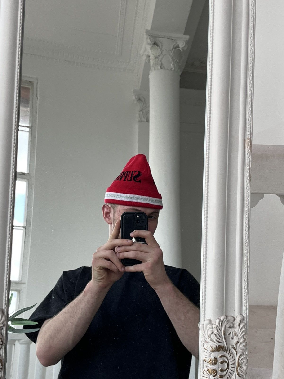 Supreme Vintage Supreme Red Beanie Big Logo Fold Hat Y2K sk8 Size ONE SIZE - 3 Thumbnail