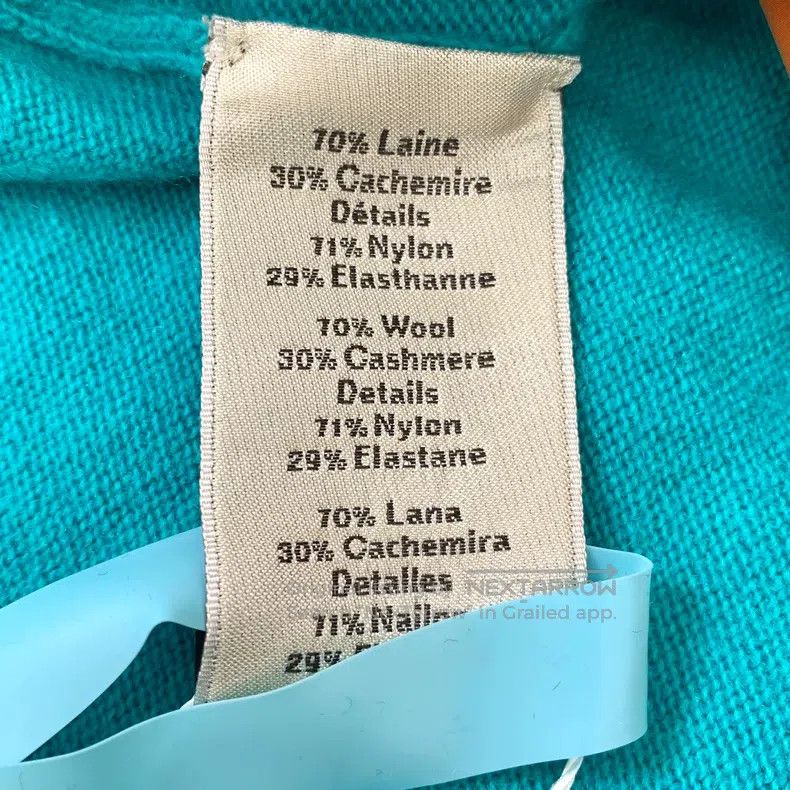 Hermes Hermes Blue wool round-neck long-sleeve knit top Size US M / EU 48-50 / 2 - 6 Thumbnail