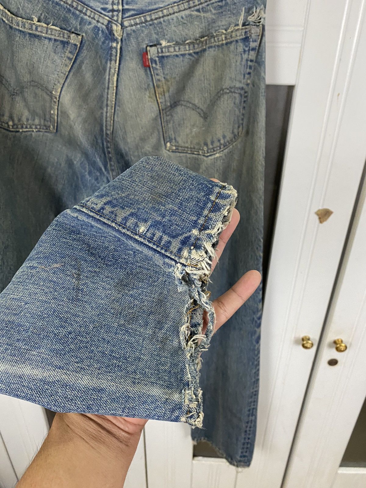 Levi's × Vintage VTG Levis 70s 505 Red Tab Jeans Distressed Size US 31 - 10 Thumbnail