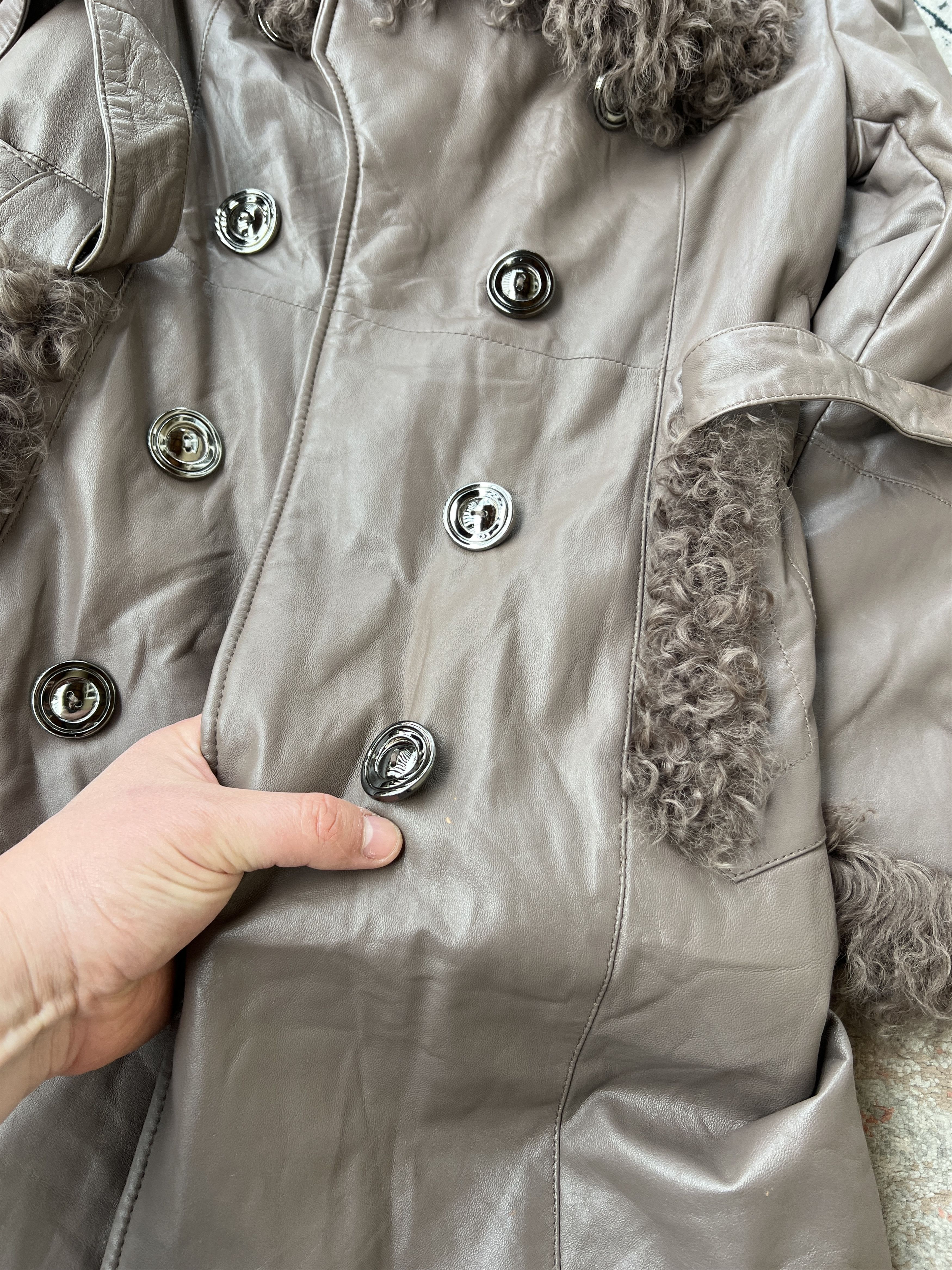 Burberry Burberry Leather Coat Size S / US 4 / IT 40 - 8 Thumbnail