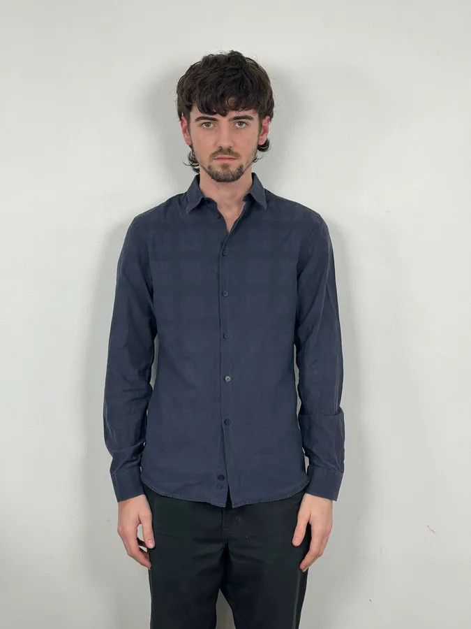 Givenchy Givenchy Navy Checkered Classic Shirt Size US S / EU 44-46 / 1 - 2 Thumbnail