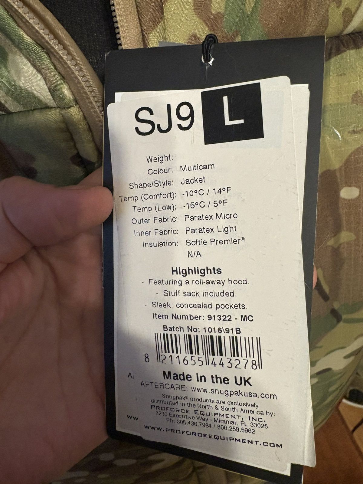 Vintage Snugpak Camo Parka Jacket SJ9 Stowaway Gorpcore Winter Grail Size US L / EU 52-54 / 3 - 5 Thumbnail