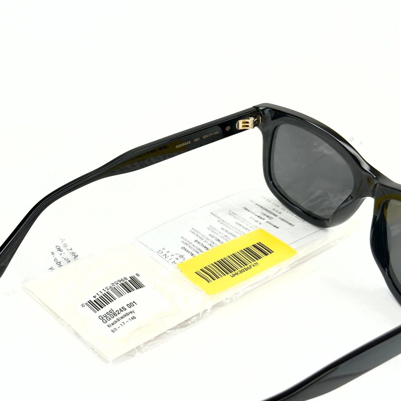 Gucci GUCCI Gg0824s 0824 Black 001 Sport Fashion Sunglasses Size ONE SIZE - 10 Thumbnail