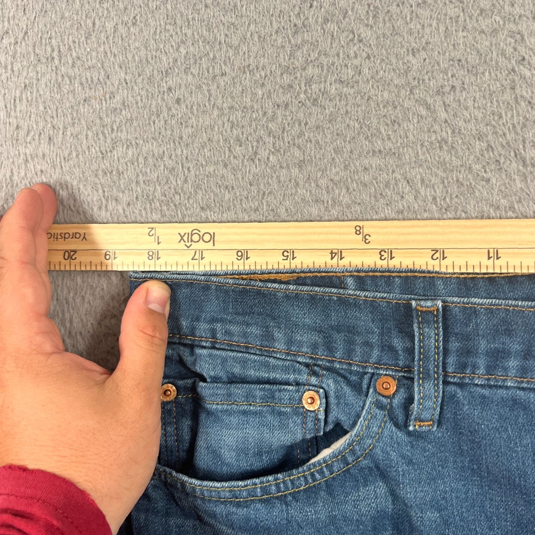 Levi's Levi's Jeans 514 Mens 36X30 Straight Leg Dark Blue Denim Regular Fit Size US 36 / EU 52 - 4 Thumbnail