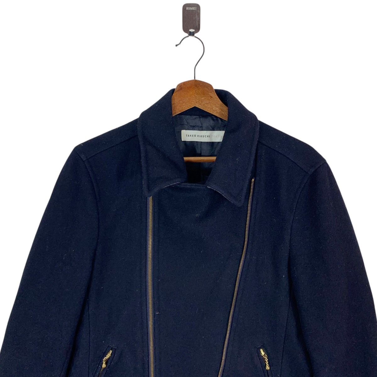 Japanese Brand × Takeo Kikuchi VINTAGE TAKEO KIKUCHI ASYMMETRICAL WOOL JACKET Size US M / EU 48-50 / 2 - 4 Thumbnail