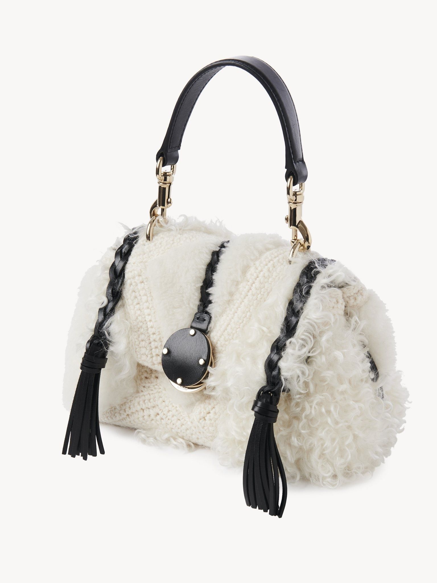 Chloe o1loc1c1224 Size: OS / CHC23 Mini Penelope Bag White/Black Size ONE SIZE - 3 Thumbnail