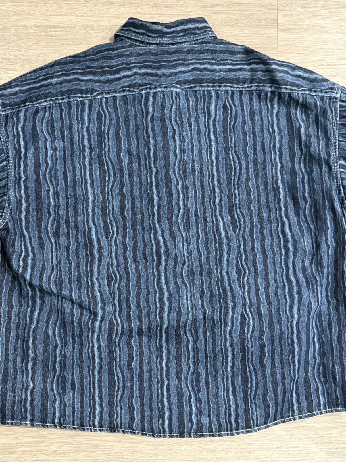 Marni Marni Blue Striped Degrade Denim Shirt Size US XL / EU 56 / 4 - 2 Thumbnail