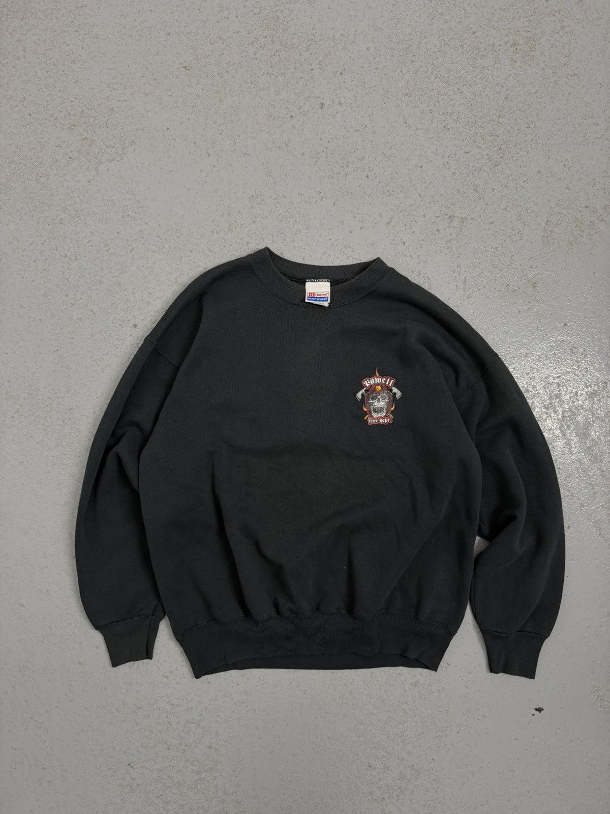 Hanes Vintage 1996 Powell Fire Dept Skateboards Y2K Sweatshirt Size US L / EU 52-54 / 3 - 2 Thumbnail